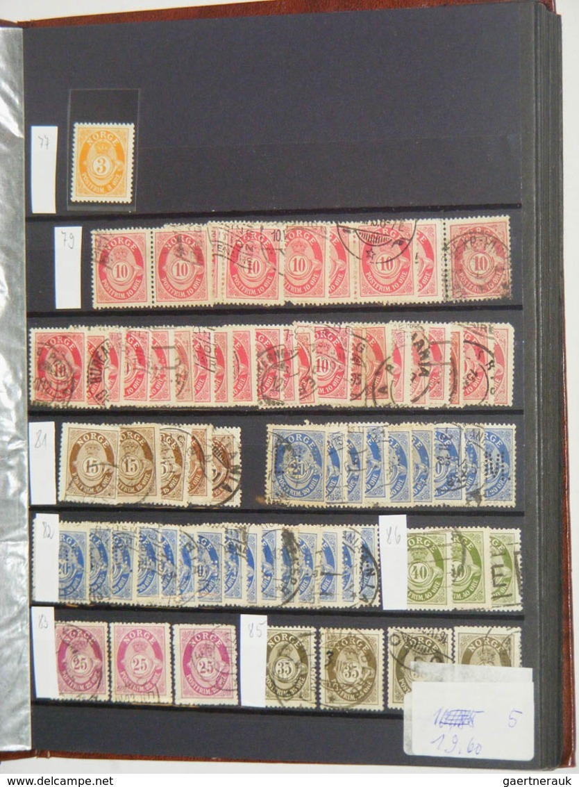 28858 Skandinavien: 1851-2000. MNH, mint hinged and used collection Scandinavia 1851-2000 in 7 old stockbo