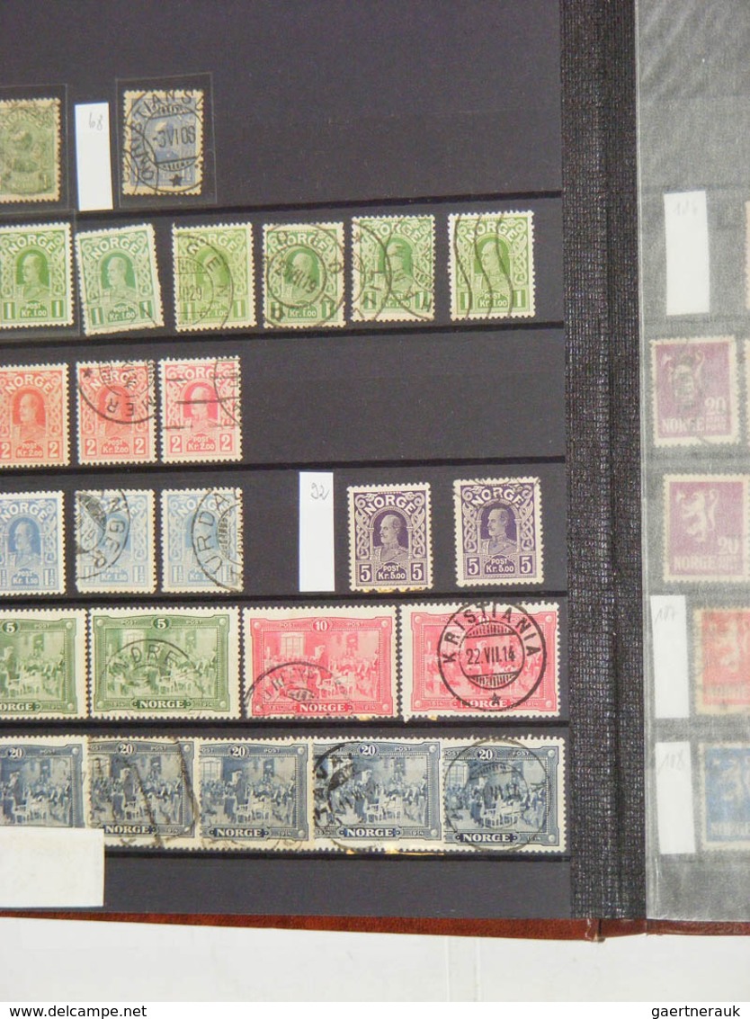 28858 Skandinavien: 1851-2000. MNH, mint hinged and used collection Scandinavia 1851-2000 in 7 old stockbo