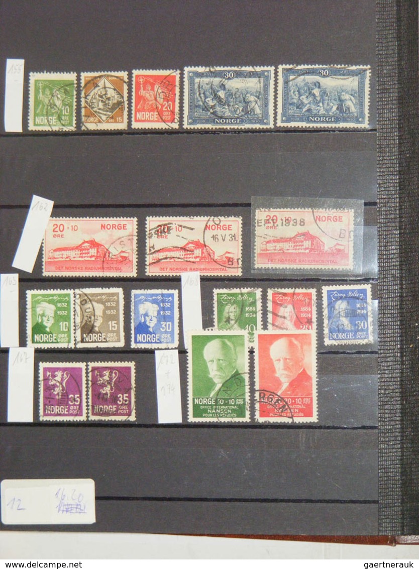 28858 Skandinavien: 1851-2000. MNH, mint hinged and used collection Scandinavia 1851-2000 in 7 old stockbo