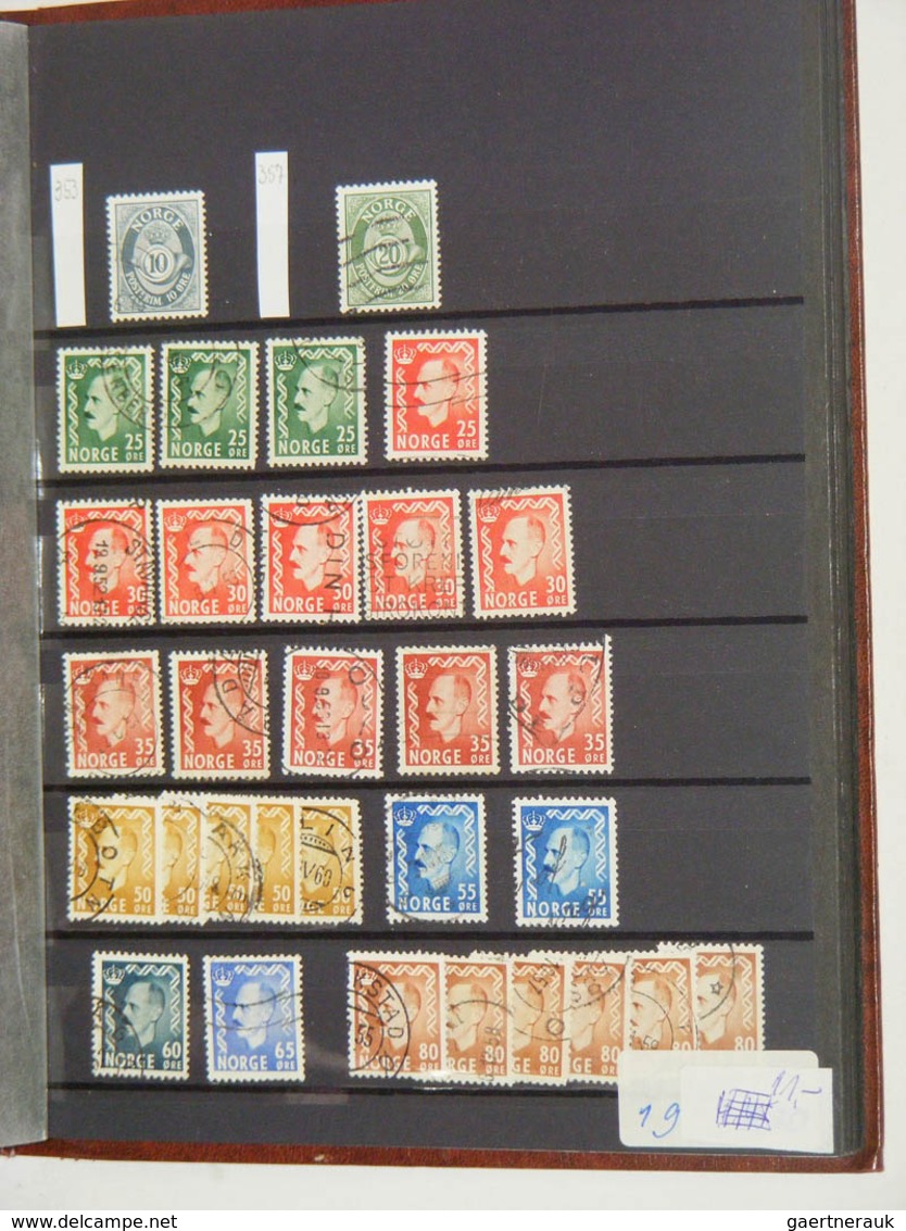 28858 Skandinavien: 1851-2000. MNH, mint hinged and used collection Scandinavia 1851-2000 in 7 old stockbo