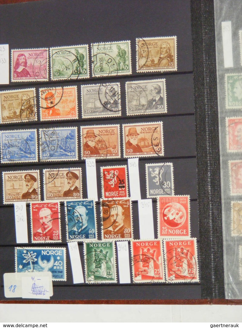 28858 Skandinavien: 1851-2000. MNH, mint hinged and used collection Scandinavia 1851-2000 in 7 old stockbo