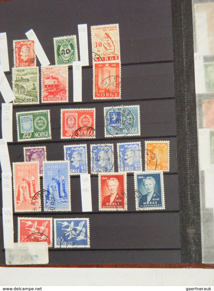 28858 Skandinavien: 1851-2000. MNH, mint hinged and used collection Scandinavia 1851-2000 in 7 old stockbo