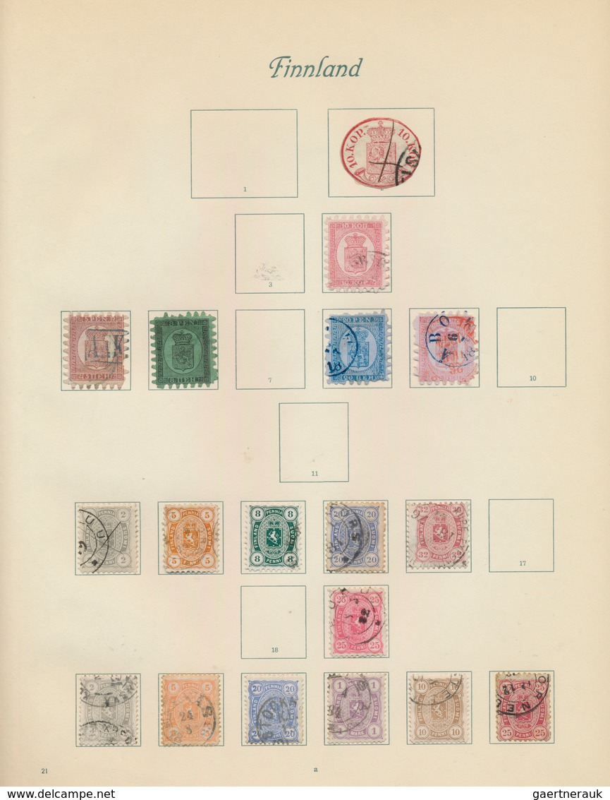 28862 Skandinavien: 1856/1938, Sweden/Finland, Used And Mint Collection On Album Pages, Slightly Varied Co - Autres - Europe