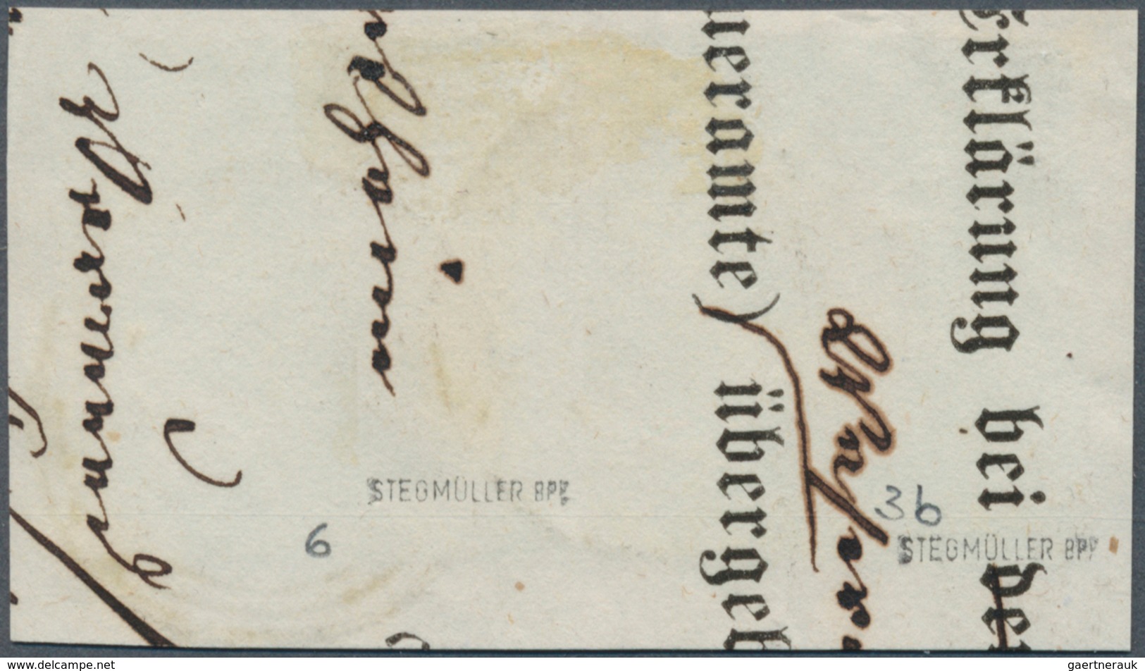 17011 Baden - Marken Und Briefe: 1851/53, Ziffernausgabe 6 Kr. Schwarz Auf Grün Und 1853, 3 Kr. Schwarz Au - Other & Unclassified