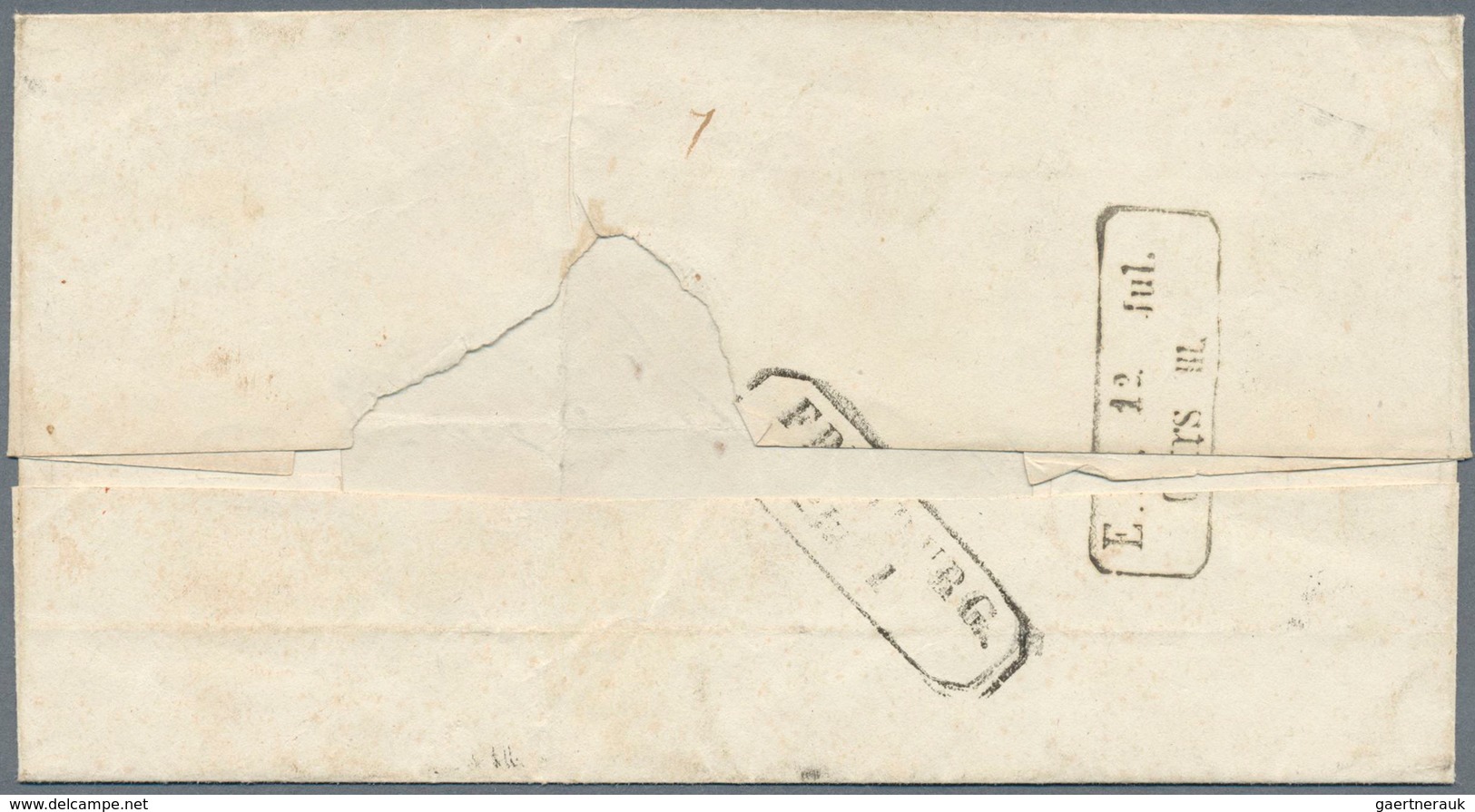 17016 Baden - Marken Und Briefe: 1853, Ziffernausgabe 1 Kr. Schwarz Auf Weiß Als Paar Und Zwei Einzelmarke - Andere & Zonder Classificatie