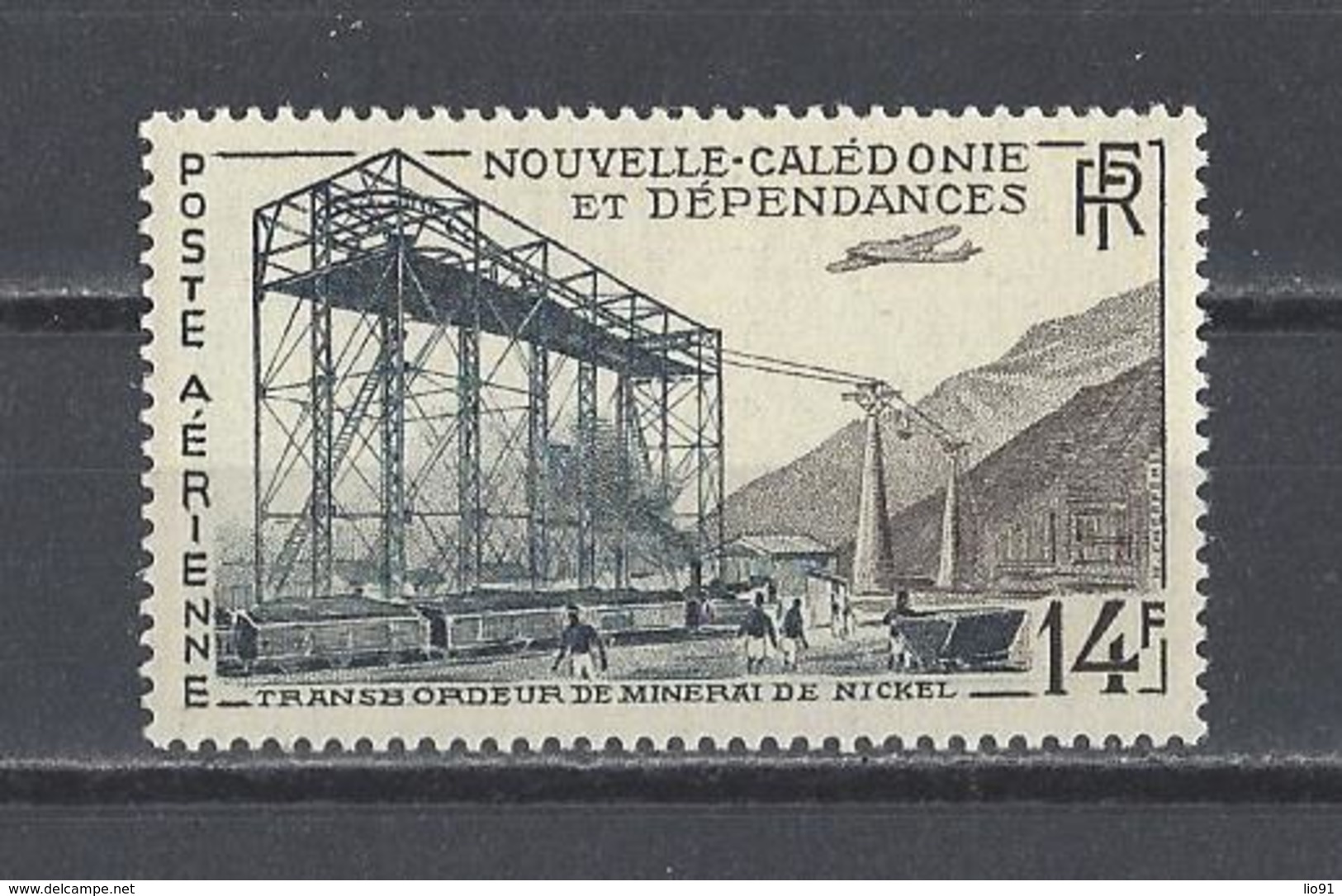 NOUVELLE-CALEDONIE . YT  PA  66  Neuf **  Transbordeur De Minerai De Nickel à Thio  1955 - Neufs