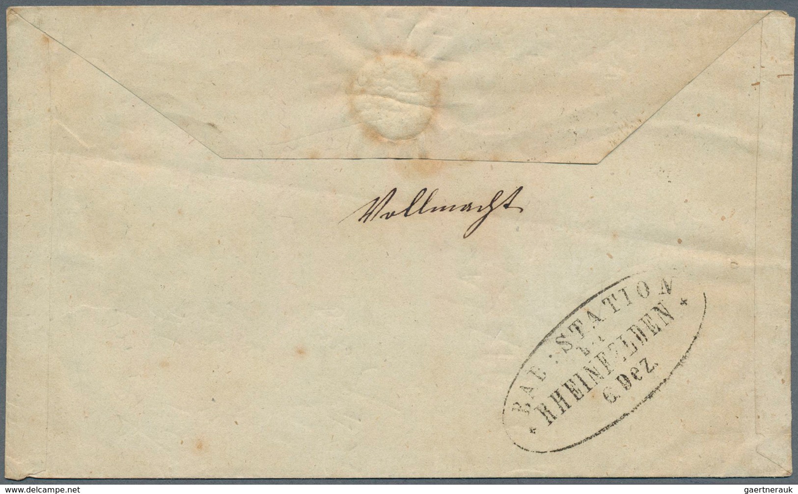 17019 Baden - Marken Und Briefe: 1860, Wappen 3 Kr. Ultramarin, Enge Zähnung Mit Nr.-St. "48" Auf Vordruck - Autres & Non Classés