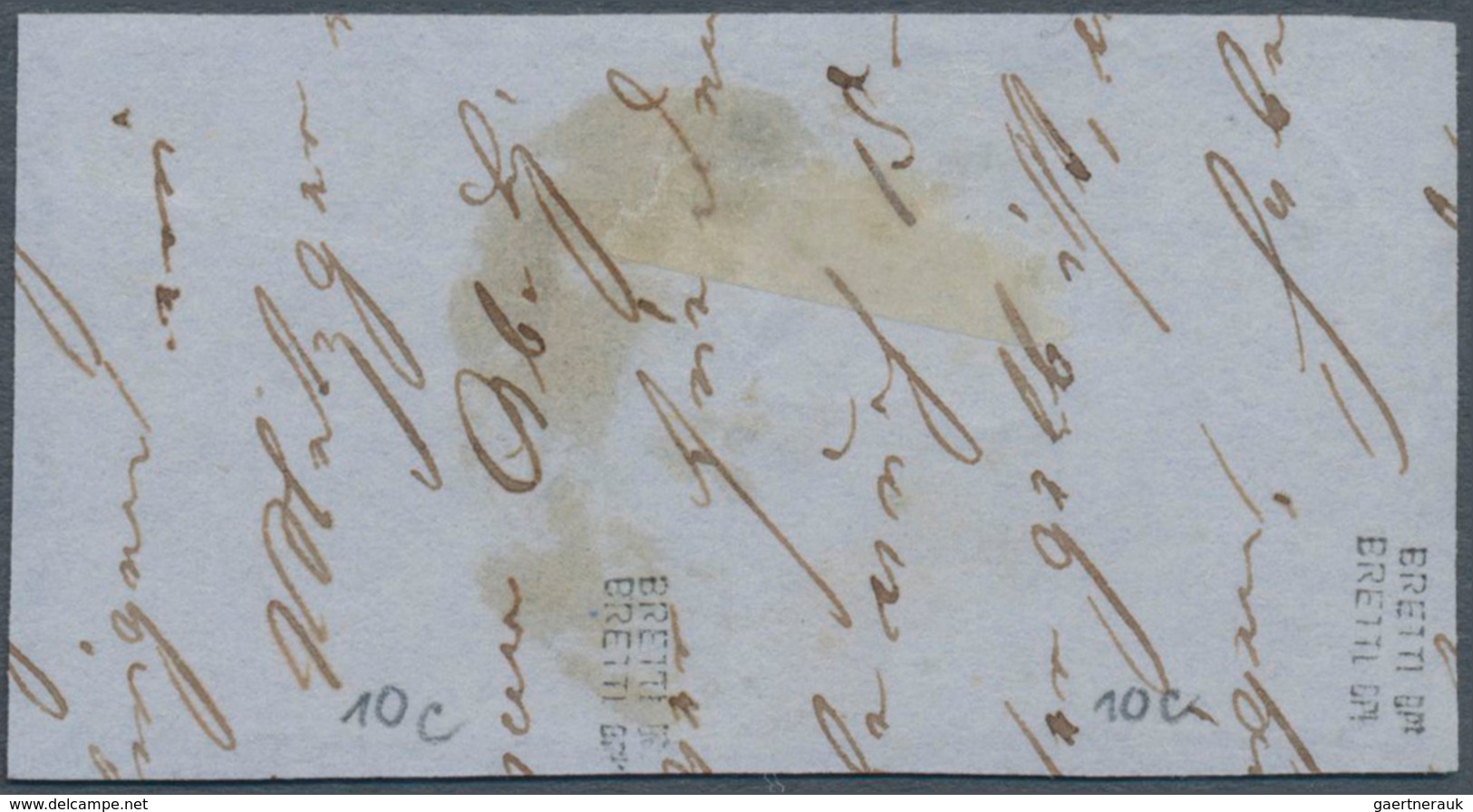 17020 Baden - Marken Und Briefe: 1860, 3 Kr. Wappen, Briefstück Mit Zwei Einzelnen Exemplaren In Der Guten - Andere & Zonder Classificatie