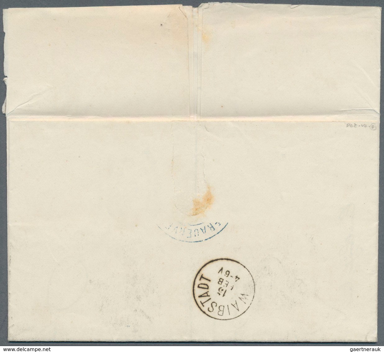 17038 Baden - Marken Und Briefe: 1871, Vollständiger Faltbrief Mit Illustrierten Rotes Kreuz Briefkopf "BA - Autres & Non Classés