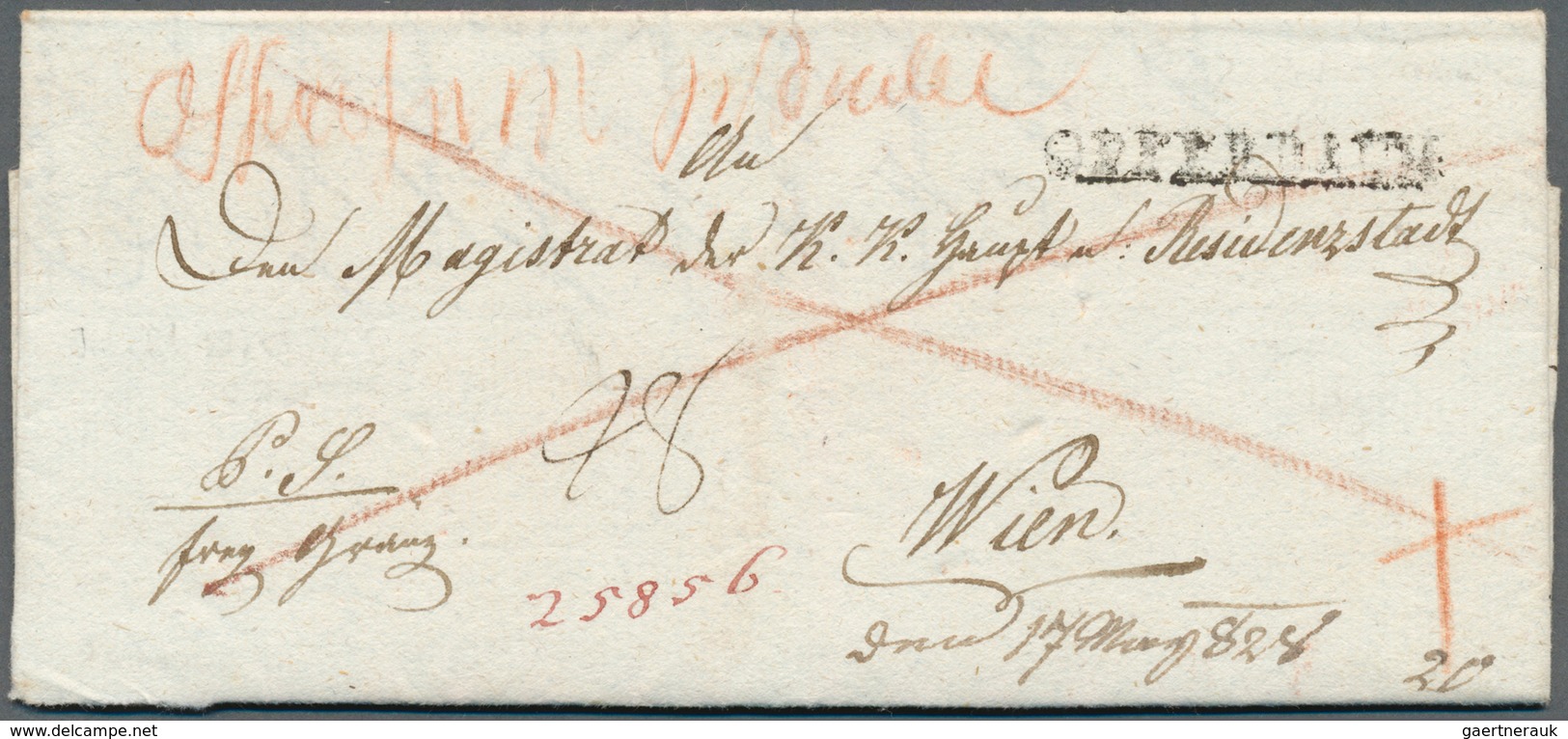 17053 Bayern - Vorphilatelie: OPFERBAUM, Seltener Schwarzer L1 Etwas Farbschwach Auf Brief Des Landgericht - Prephilately