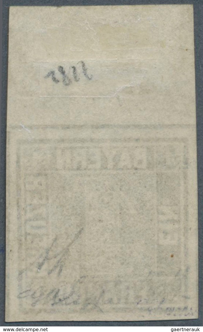 17055 Bayern - Marken Und Briefe: 1849, Ein Kreuzer Schwarz, Sauber Ungebrauchtes Exemplar Mit Oberrand Un - Autres & Non Classés