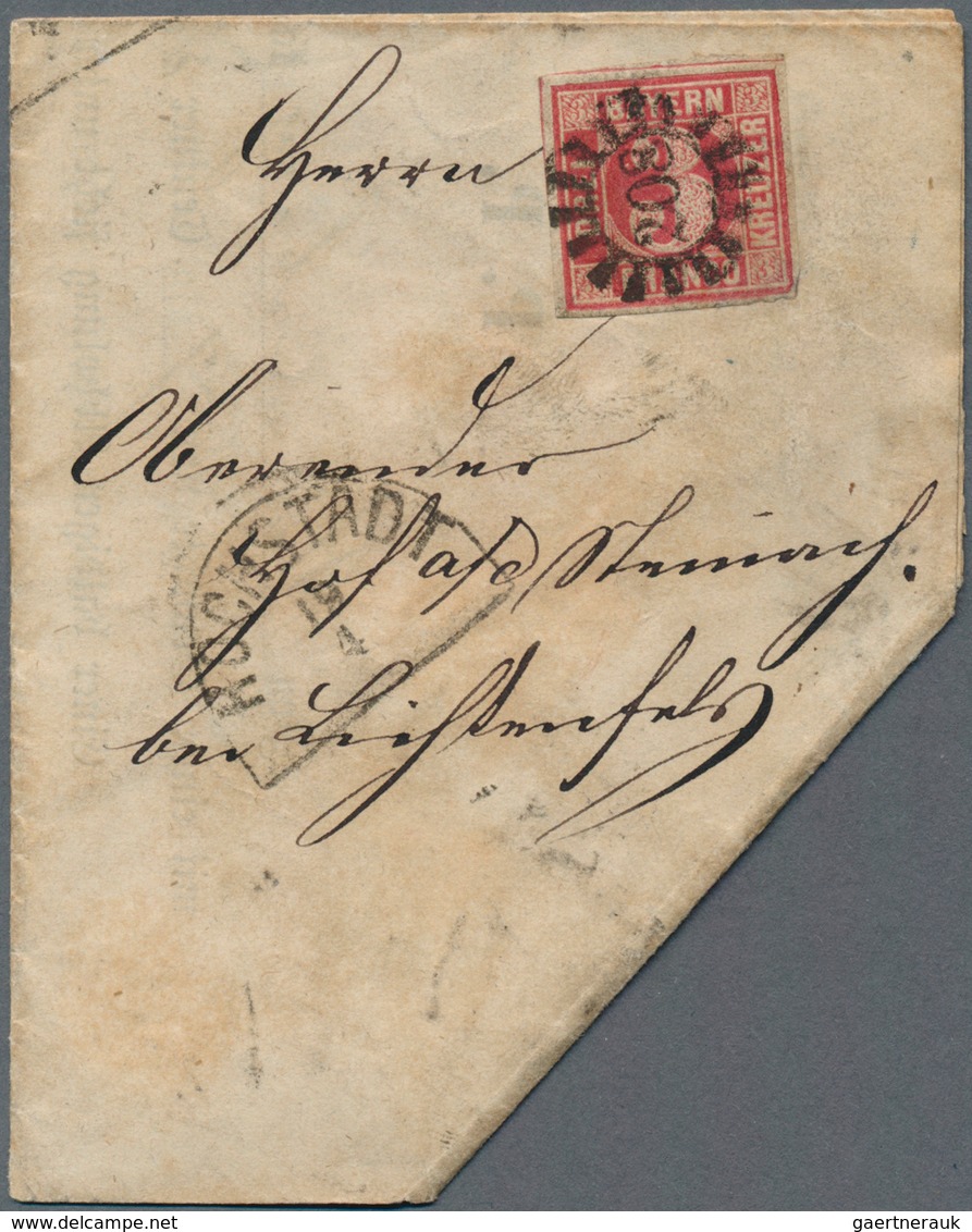 17126 Bayern - Marken Und Briefe: 1862, Formular Der Güterexpedition Mit Quadratausgabe 3 Kr. Tiefrot Mit - Other & Unclassified