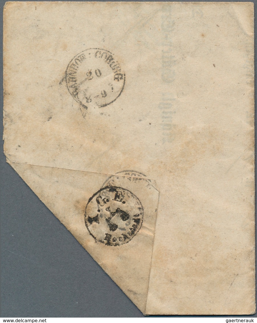 17126 Bayern - Marken Und Briefe: 1862, Formular Der Güterexpedition Mit Quadratausgabe 3 Kr. Tiefrot Mit - Other & Unclassified