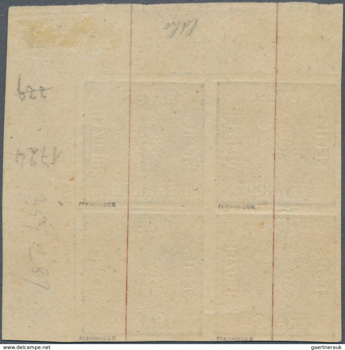 17130 Bayern - Marken Und Briefe: 1862, 6 Kr. In B-Farbe Stahlblau, Trockener Druck Als Postfrischer Eckra - Other & Unclassified