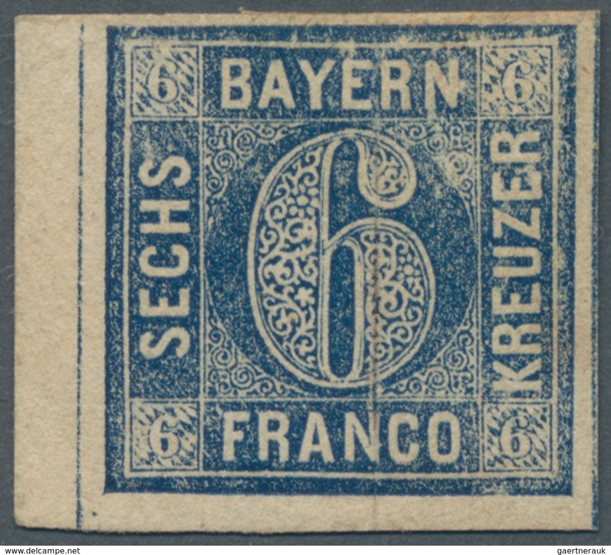 17131 Bayern - Marken Und Briefe: 1862, 6 Kr. Ultramarin, Probedruck, Allseits Vollrandiges Exemplar Vom L - Other & Unclassified