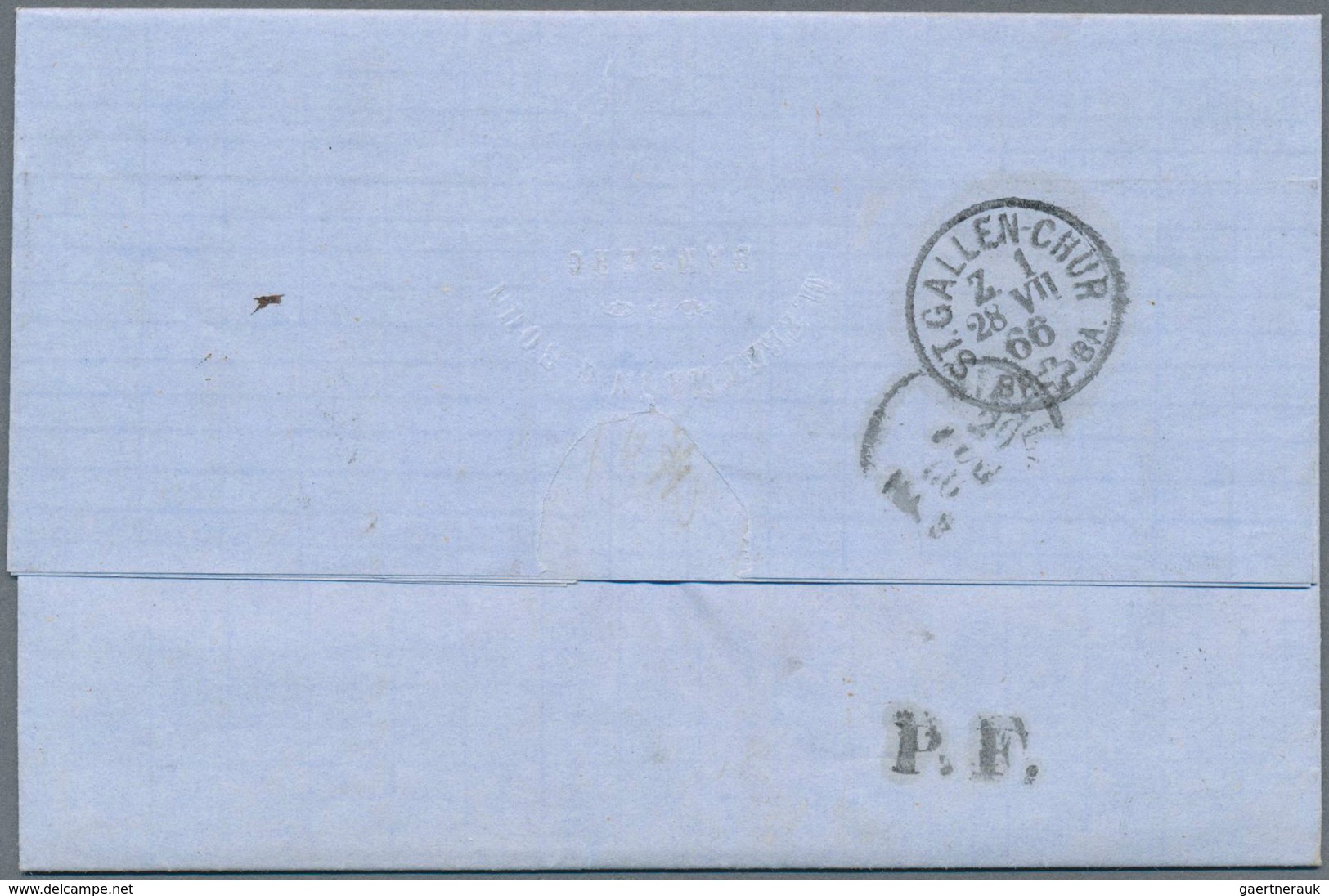 17134 Bayern - Marken Und Briefe: 1866, Zwei Briefe Mit Doppelt Frankaturen Der Bayern 9 Kr. Braun Nach It - Other & Unclassified