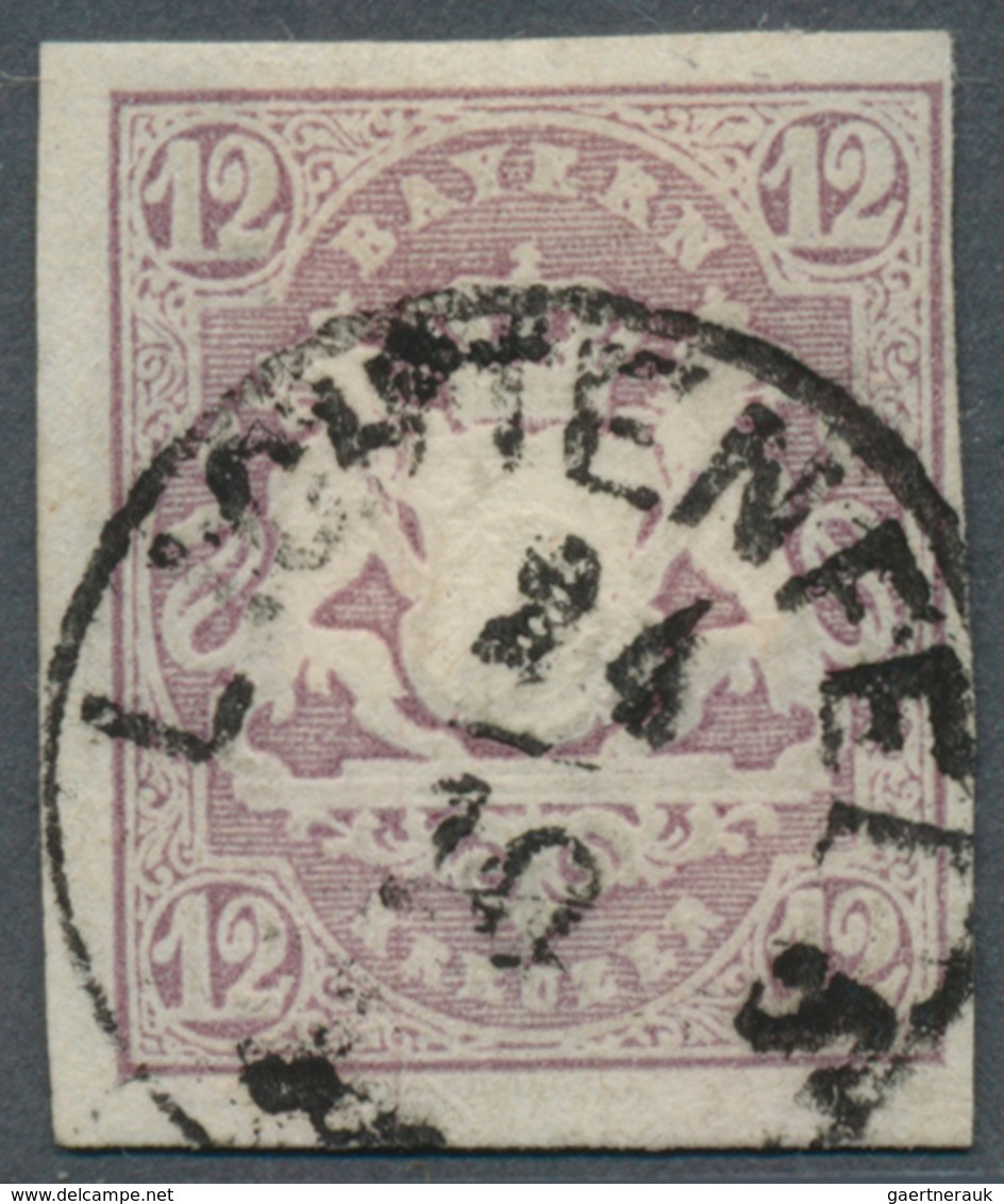 17151 Bayern - Marken Und Briefe: 1867, 12 Kr. Wappen Violett, Vollrandig Und Mit Klarem Und Zentrischem Z - Other & Unclassified