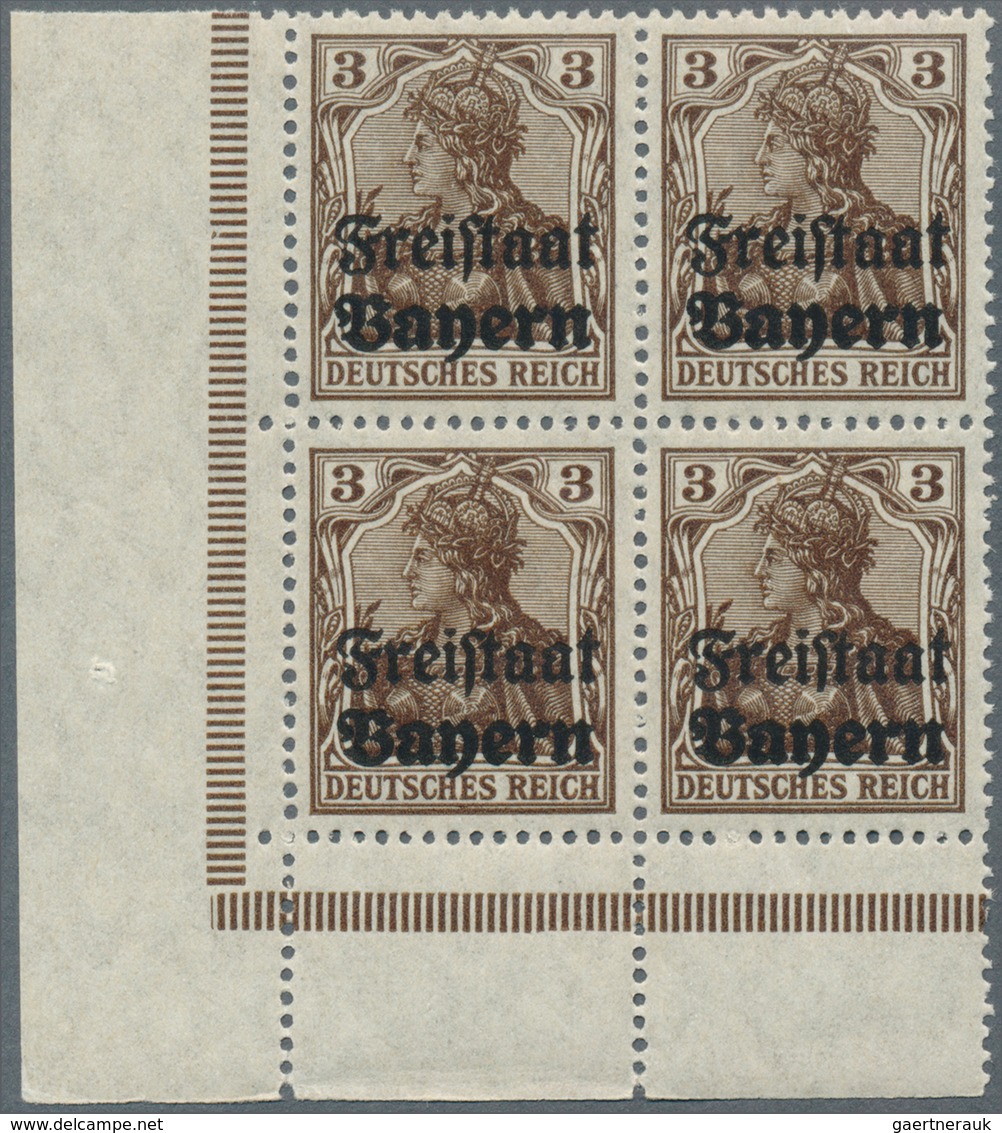 17184 Bayern - Marken Und Briefe: 1919, 3 Pfg. Germania Schwarzbraun Mit Aufdruck "Freistaat Bayern" Im Po - Other & Unclassified