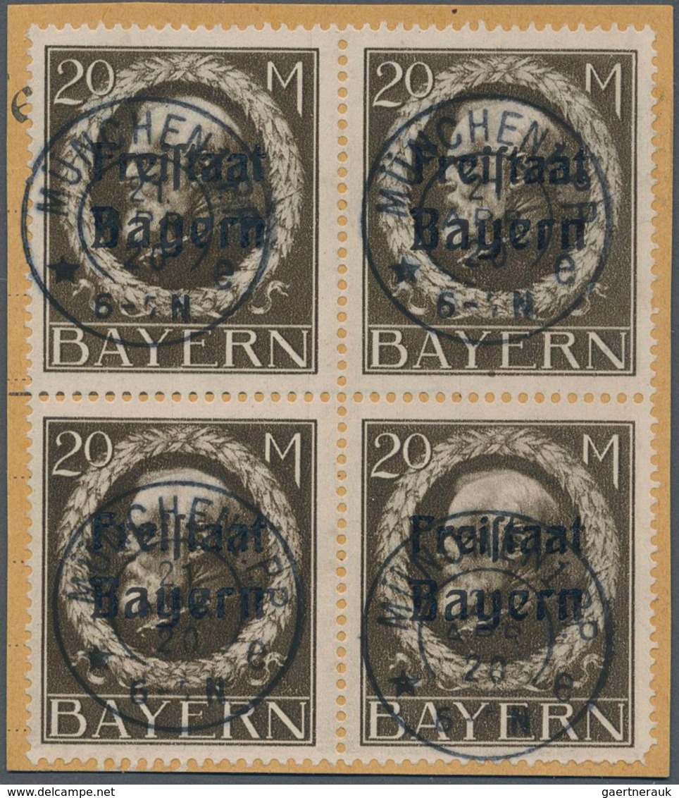 17186 Bayern - Marken Und Briefe: 1920, "Freistaat Bayern"-Aufdrucke Auf Ludwig Gezähnt, 3 Pfg. Bis 20 Mar - Other & Unclassified