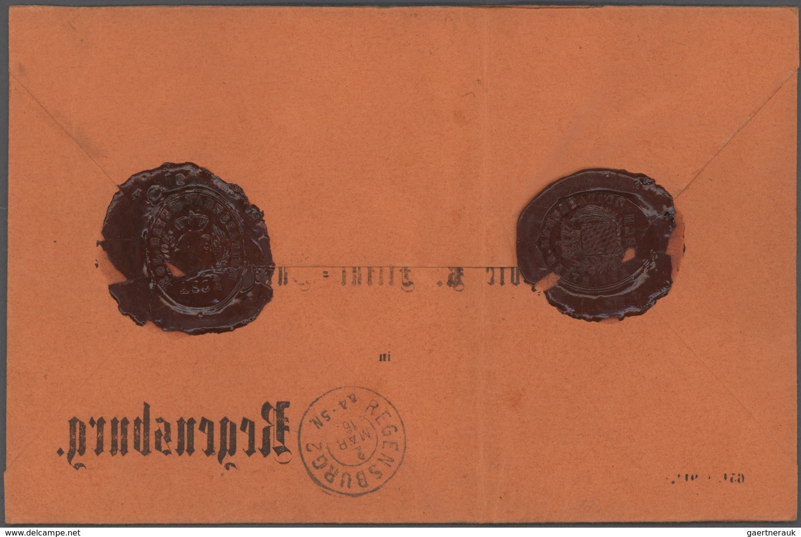 17191 Bayern - Dienstmarken: 1916, 10 Pf Rot Luitpold Mit Lochung "E", Zusammen Mit Österreich 60 H Karmin - Other & Unclassified