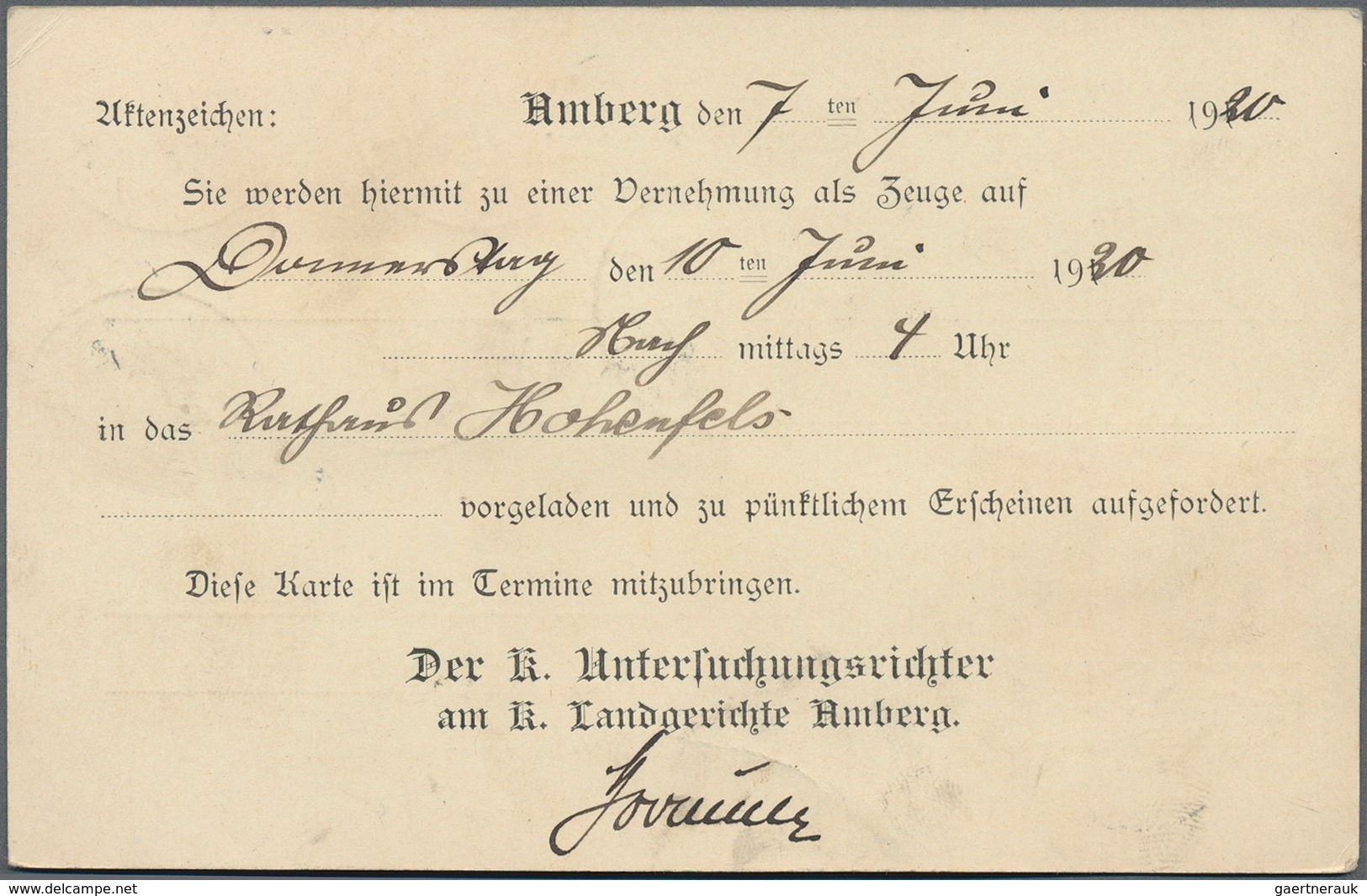 17196 Bayern - Dienstmarken: 1920, 60 Pfg. (2) Und 50 Pfg. Dienstmarken In Mischfrankaturen Mit D. Reich D - Sonstige & Ohne Zuordnung