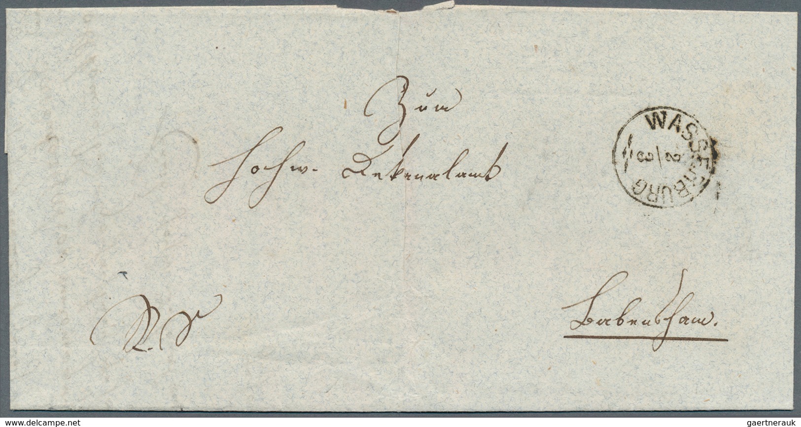 17228 Bayern - Ortsstempel: WASSERBURG / 2.3. (1868), Sehr Klarer Schwarzer Zierstempel Mit Zierstücken Au - Other & Unclassified