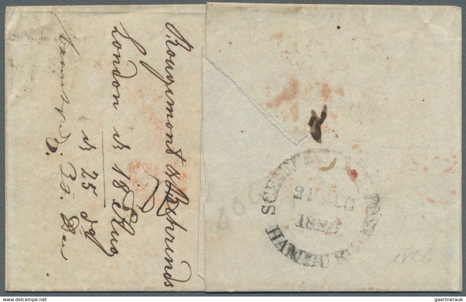 17286 Hamburg - Vorphilatelie: 1824/1830, Drei Briefe Mit Schiffsstempeln, Alle Aus Oder Nach Großbritanni - Prephilately