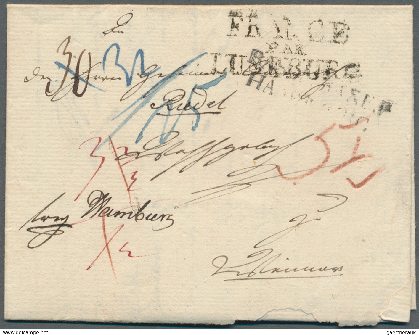 17304 Hannover - Vorphilatelie: 1812, Faltbrief Aus STRALSUND (Schweden!), Mit Handschriftlichem Vermerk " - Prephilately