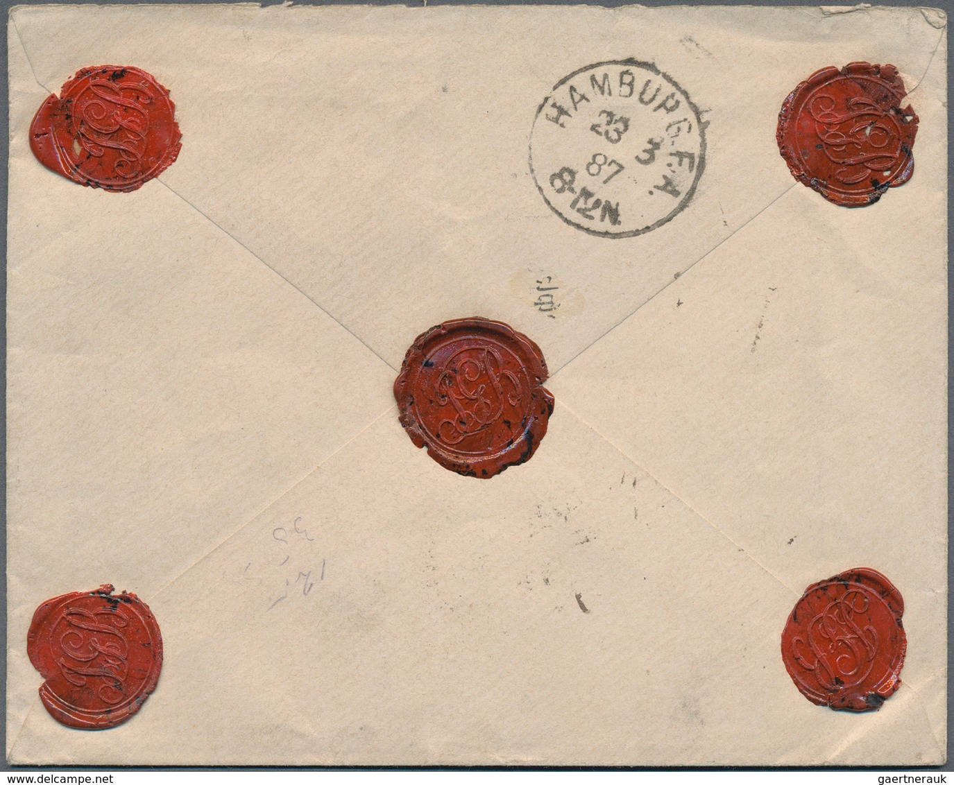 17325 Helgoland - Marken Und Briefe: 1875, Viktoria 1½P/10Pf., 3P/25Pf. Und 6P/50Pf. Auf Sehr Seltenem BED - Heligoland