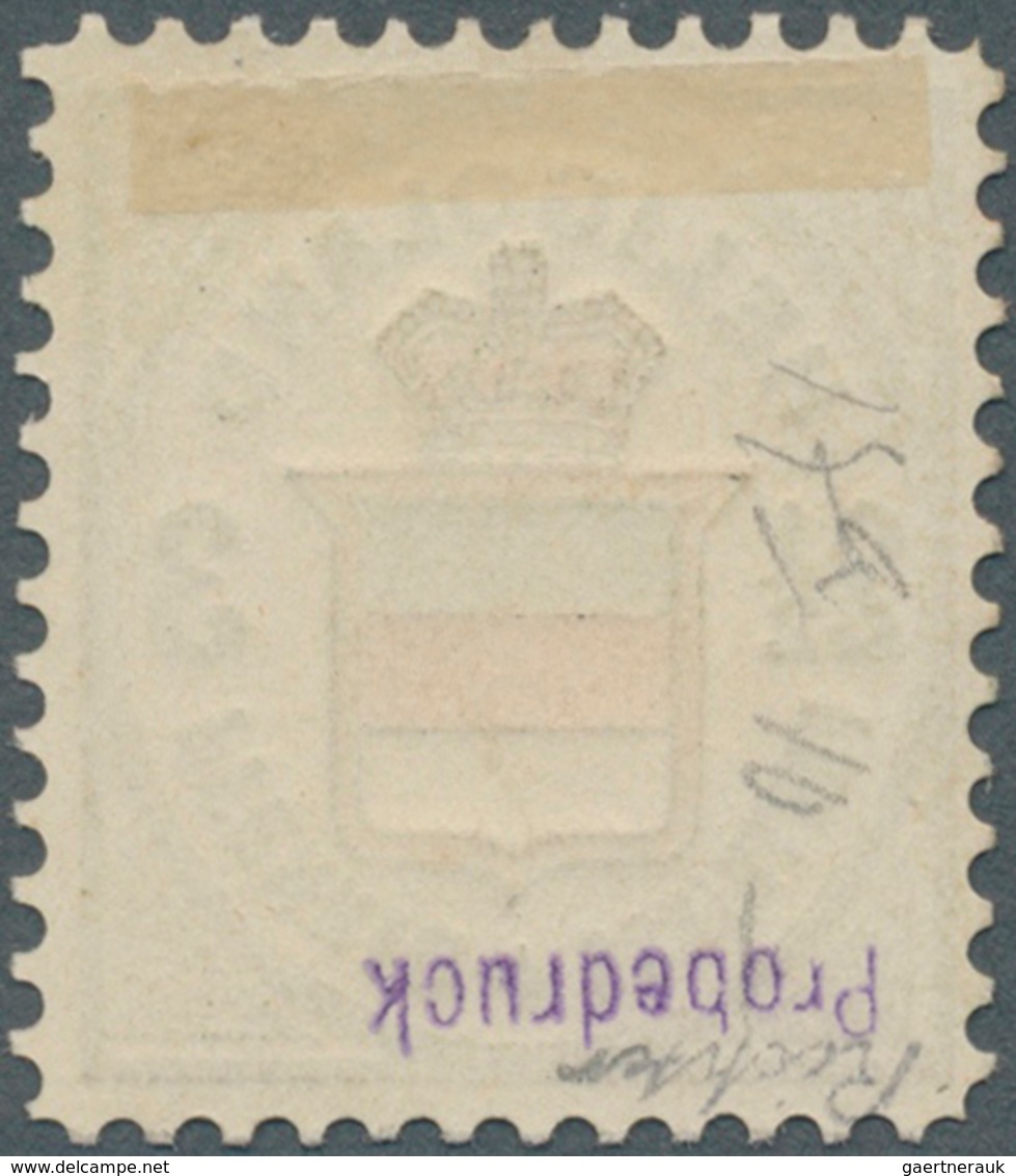 17326 Helgoland - Marken Und Briefe: 1876, 3 Pf./2 ½ F. Dunkelgrün/zinnoberrot/goldgelb PROBEDRUCK Dickes - Heligoland