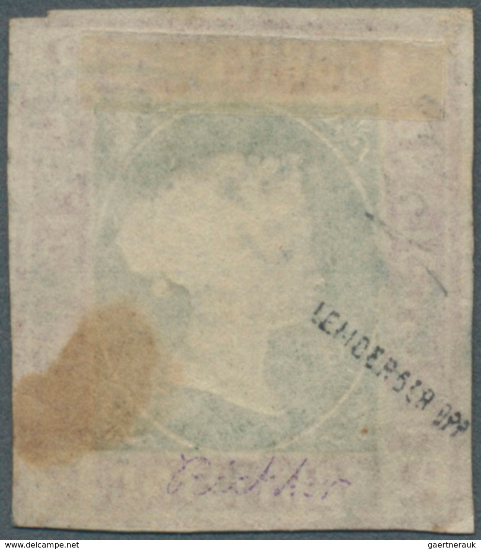 17330 Helgoland - Stempel: "HAMBURG 30 9 67" Seltener Blauer K2 Zentrisch Auf 2 S Durchstochen, Farbfrisch - Heligoland