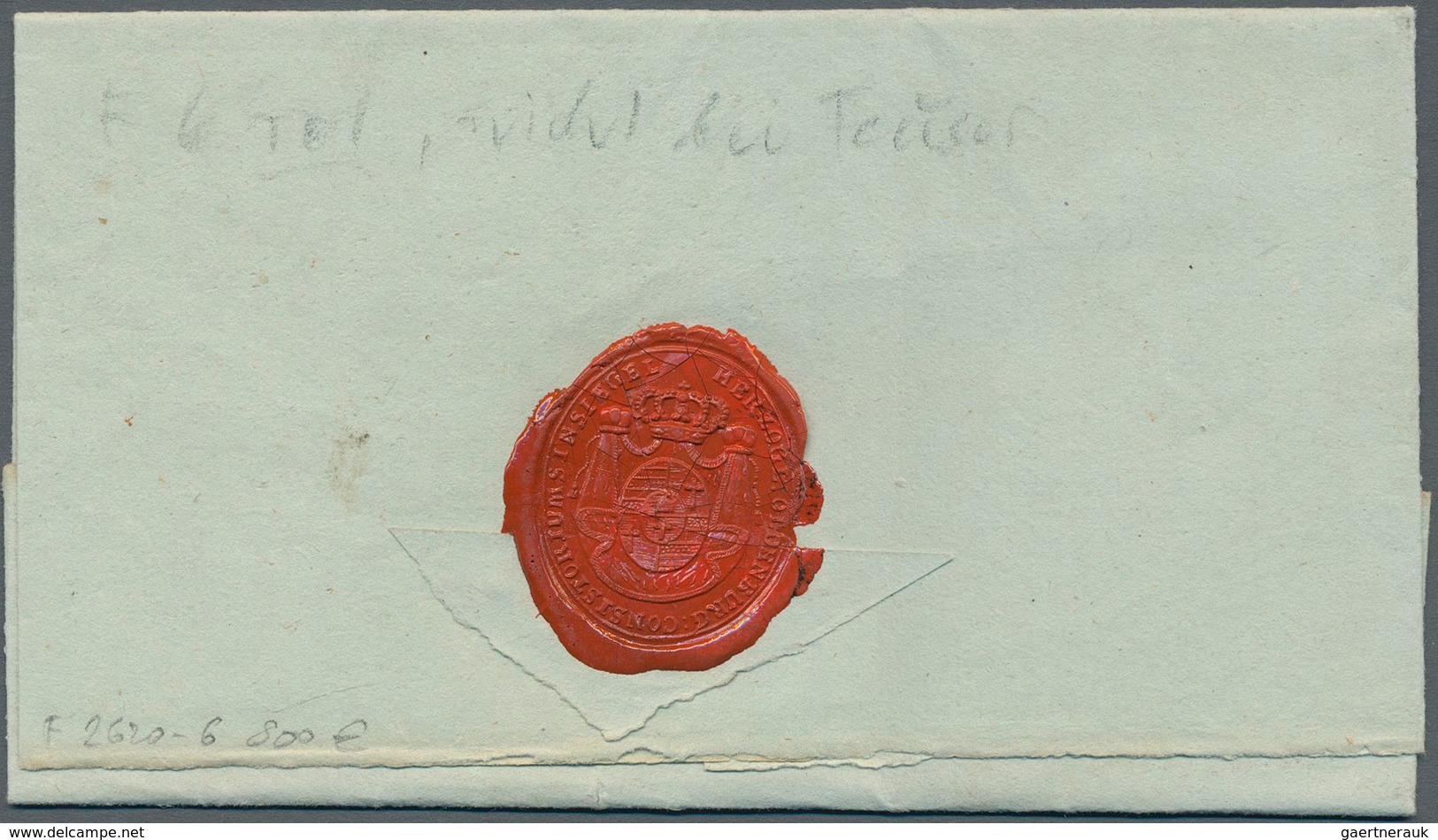 17344 Oldenburg - Vorphilatelie: "OLDENBURG / FEB 8" SELTENER ROTER L2 Auf Sehr Schöner Faltbriefhülle Nac - Prephilately