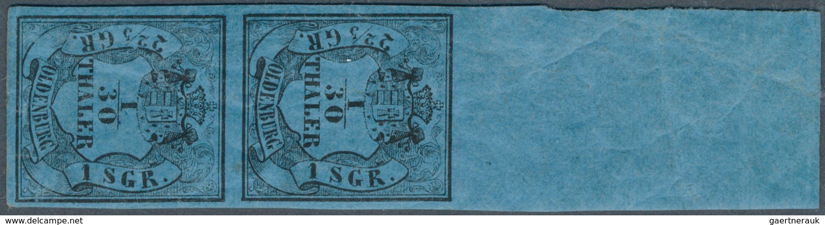 17348 Oldenburg - Marken Und Briefe: 1852, Wappen 1/30 Thaler Type II Im Senkrechten Fast Postfrischen Paa - Oldenburg