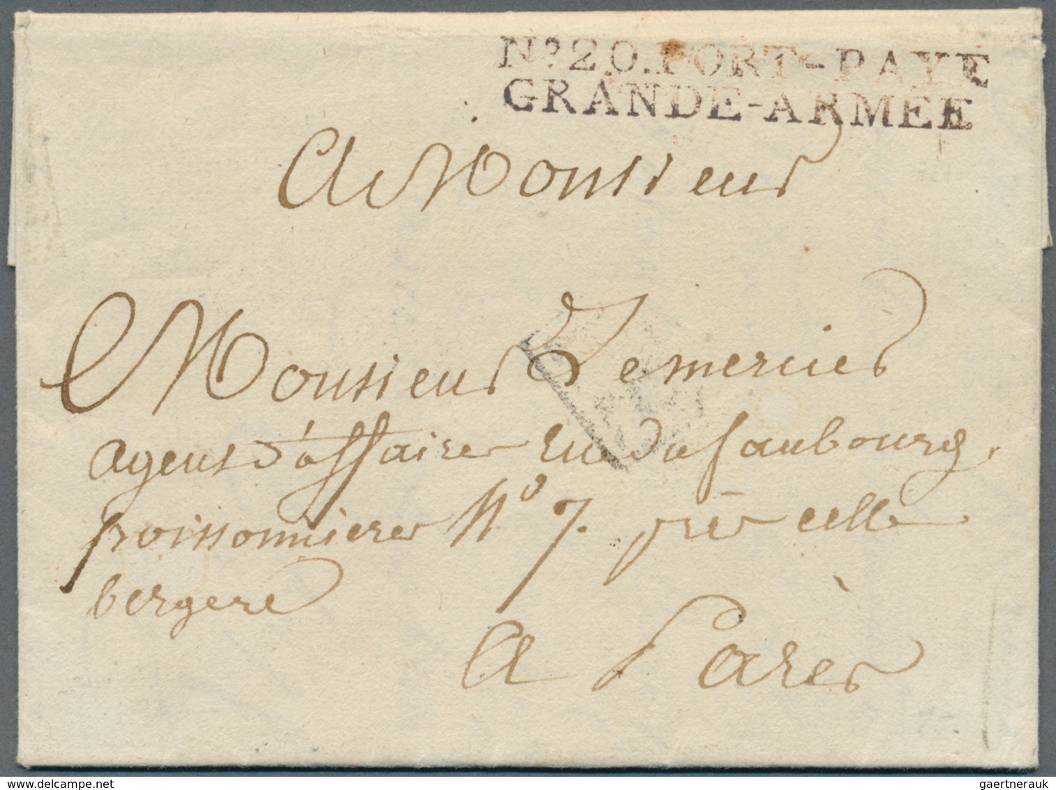 17376 Preußen - Vorphilatelie: 1807 Berlin, Französischer Armeebrief Mit Kompl. Teils Gedrucktem Inhalt Un - Prephilately