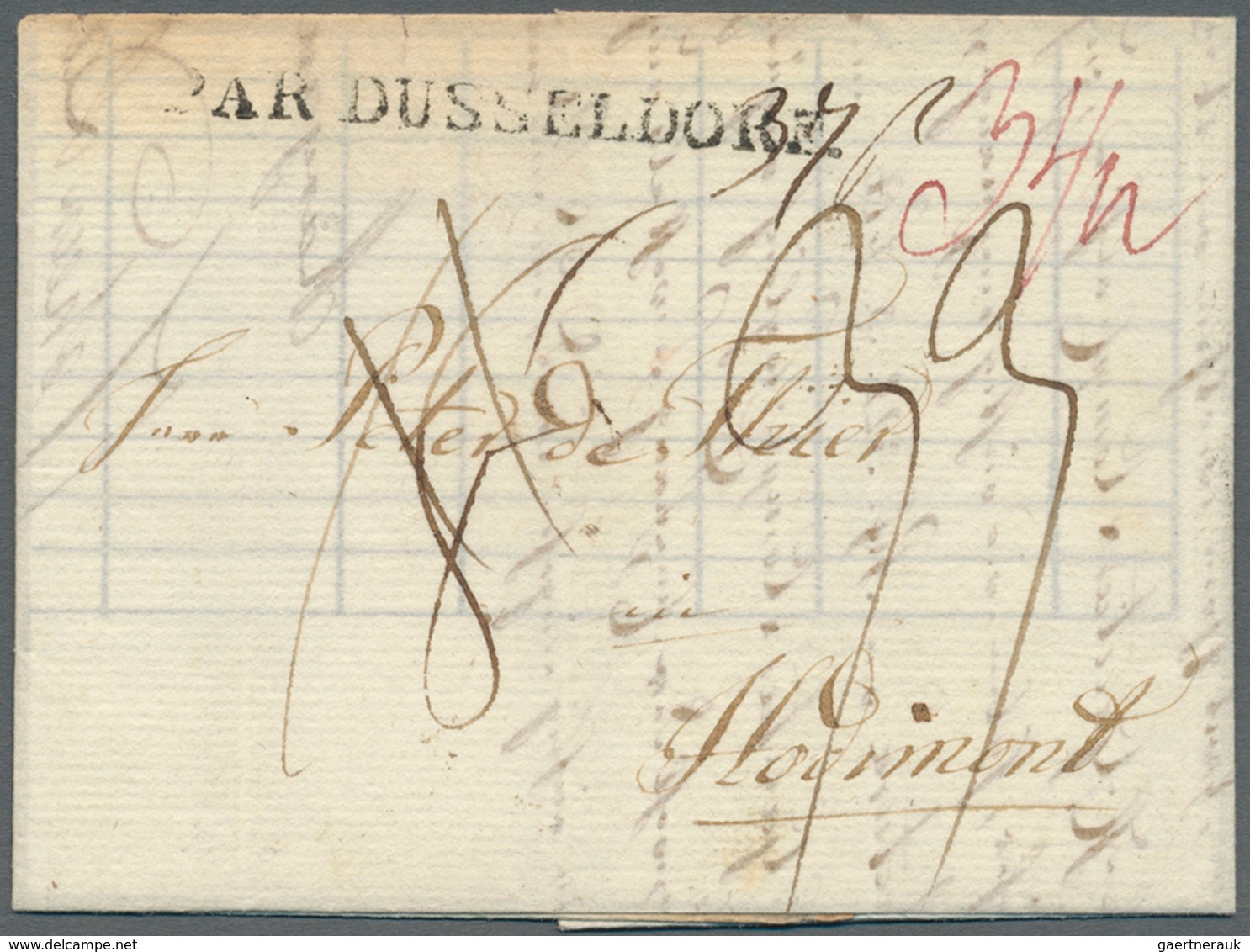 17435 Preußen - Transitstempel: 1798, Faltbrief Von WARSCHAU Nach Belgien Mit Diversen Taxen Und Transit L - Other & Unclassified