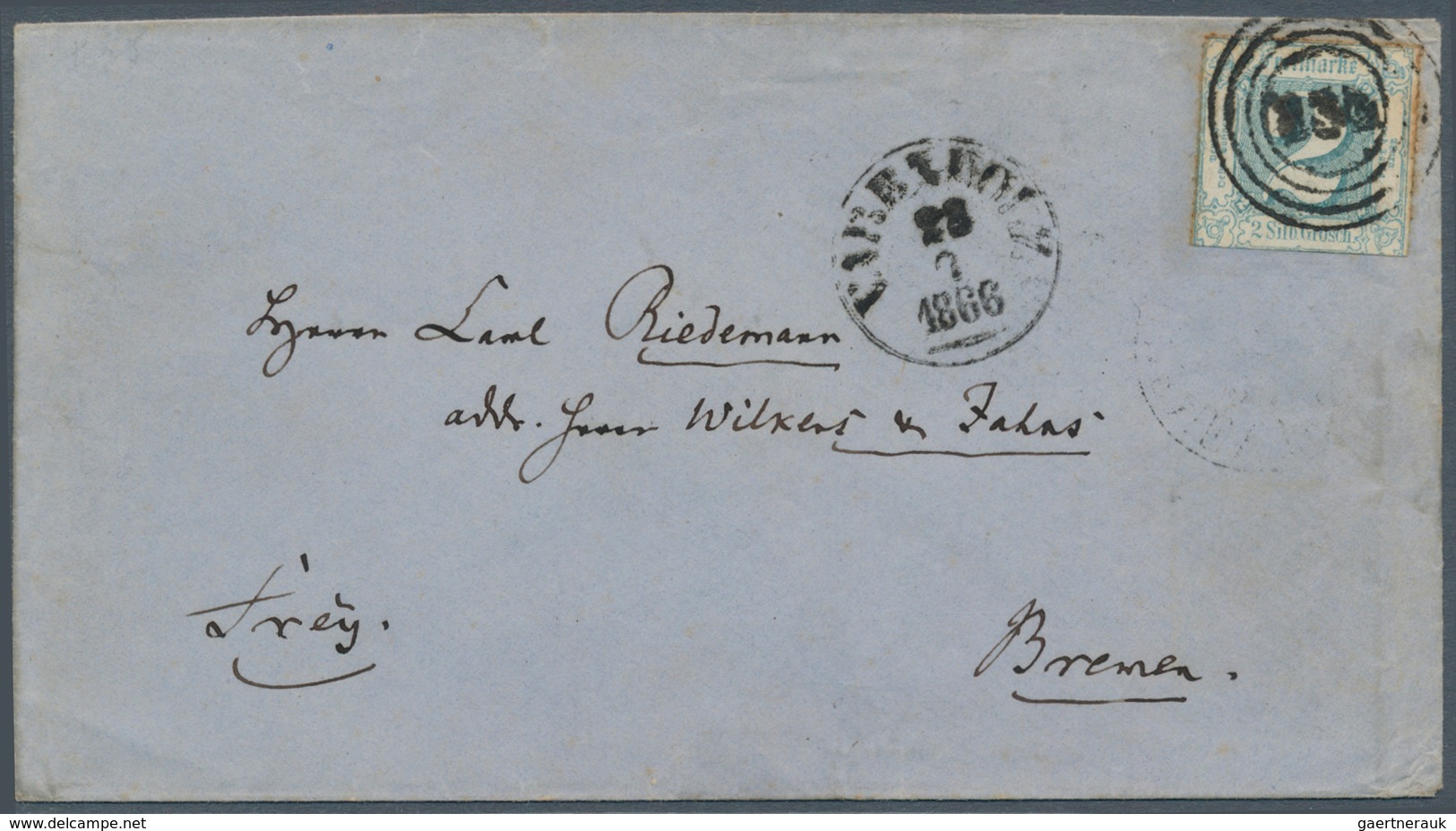 17501 Thurn & Taxis - Nummernstempel: ''334'' - VARENHOLZ, In Seltener Schwarzer Stempelfarbe Auf 2 Sgr. IV. - Other & Unclassified