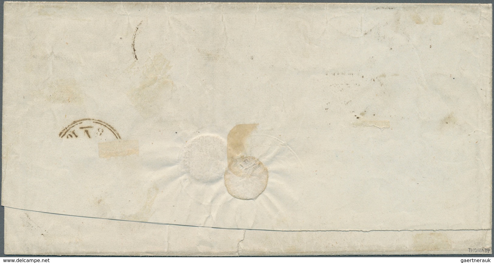 17537 Württemberg - Marken Und Briefe: 1857, Zweimal 1 Kr. Ockerbraun (sepia) Mit Seidenfaden Auf Dreifach - Other & Unclassified
