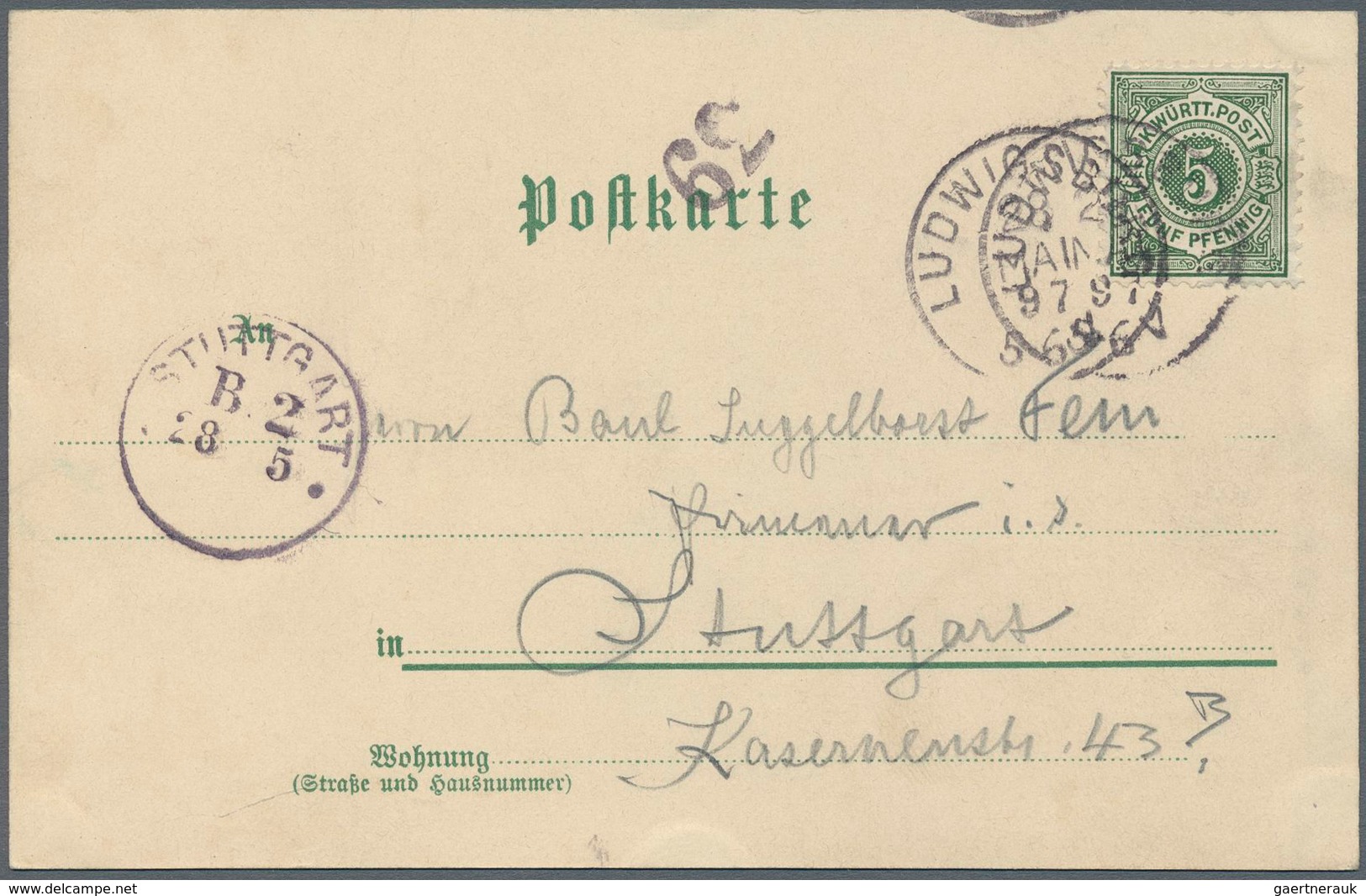 17688 Württemberg - Ganzsachen: 1897, Color GA-Ansichtskarte 5 Pf. "Gruss Aus Der Heilbronner Industrie-Ge - Sonstige & Ohne Zuordnung