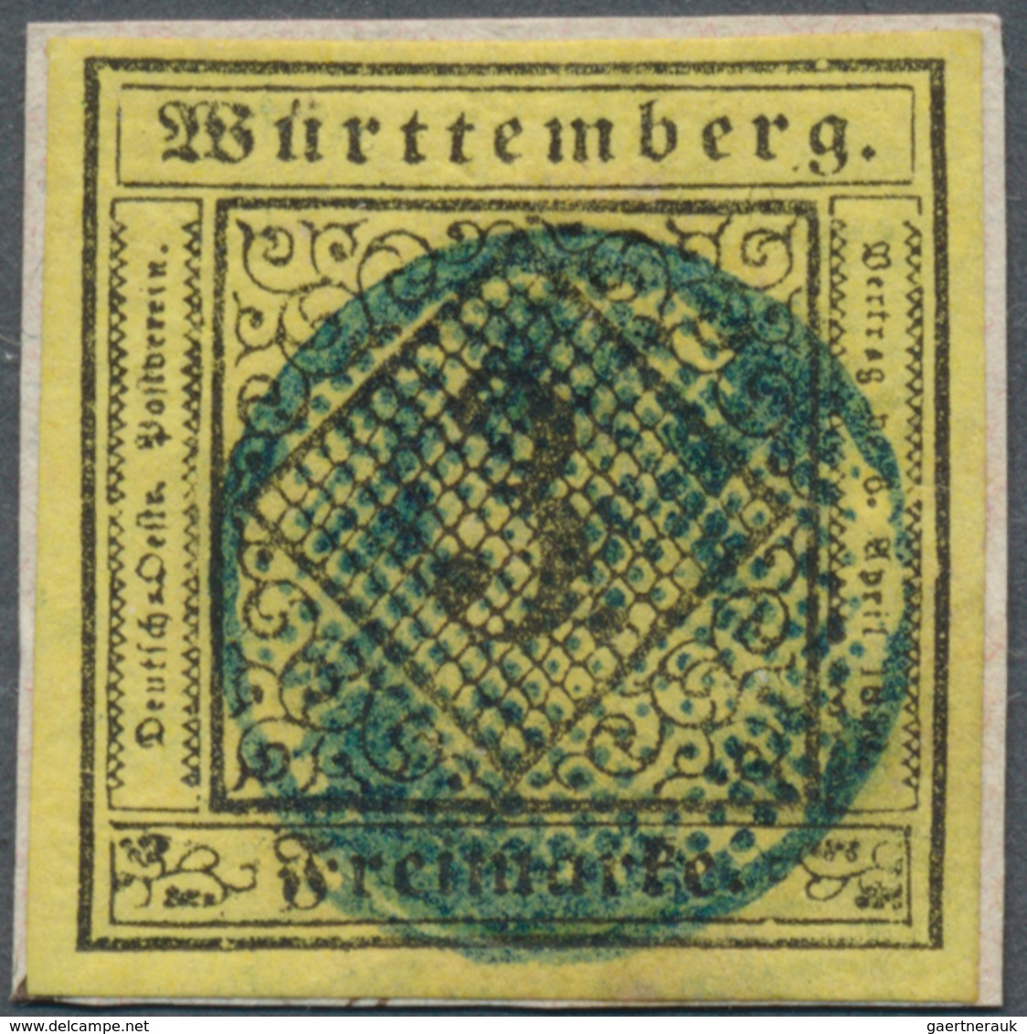 17705 Württemberg - Stumme Stempel: BACKNANG, Stummer Blauer Siebstempel Ideal Zentrisch Als Alleinige Ent - Other & Unclassified