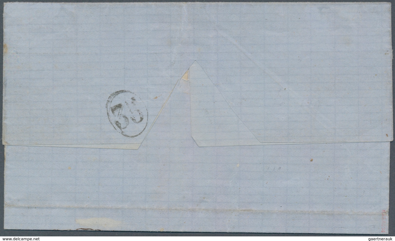 17738 Elsass-Lothringen - Marken Und Briefe: 1871, Faltbrief Mit Waagerechtem Paar 20 Cent. (Spitzen Nach - Other & Unclassified