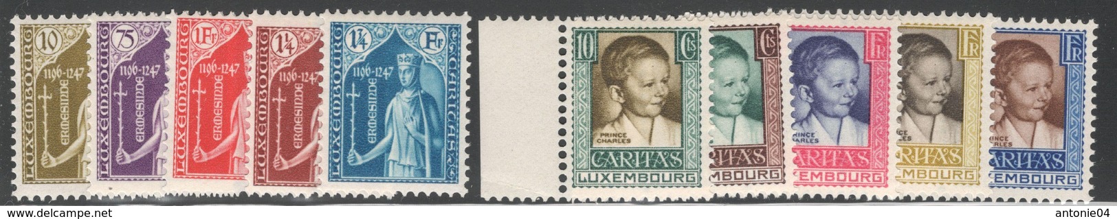 Luxemburg Yvert/Prifix 226/30, 239/43** TB Sans Charnière Sans Défaut Cote EUR 175 (numéro Du Lot 309IL) - 1914-24 Marie-Adelaide