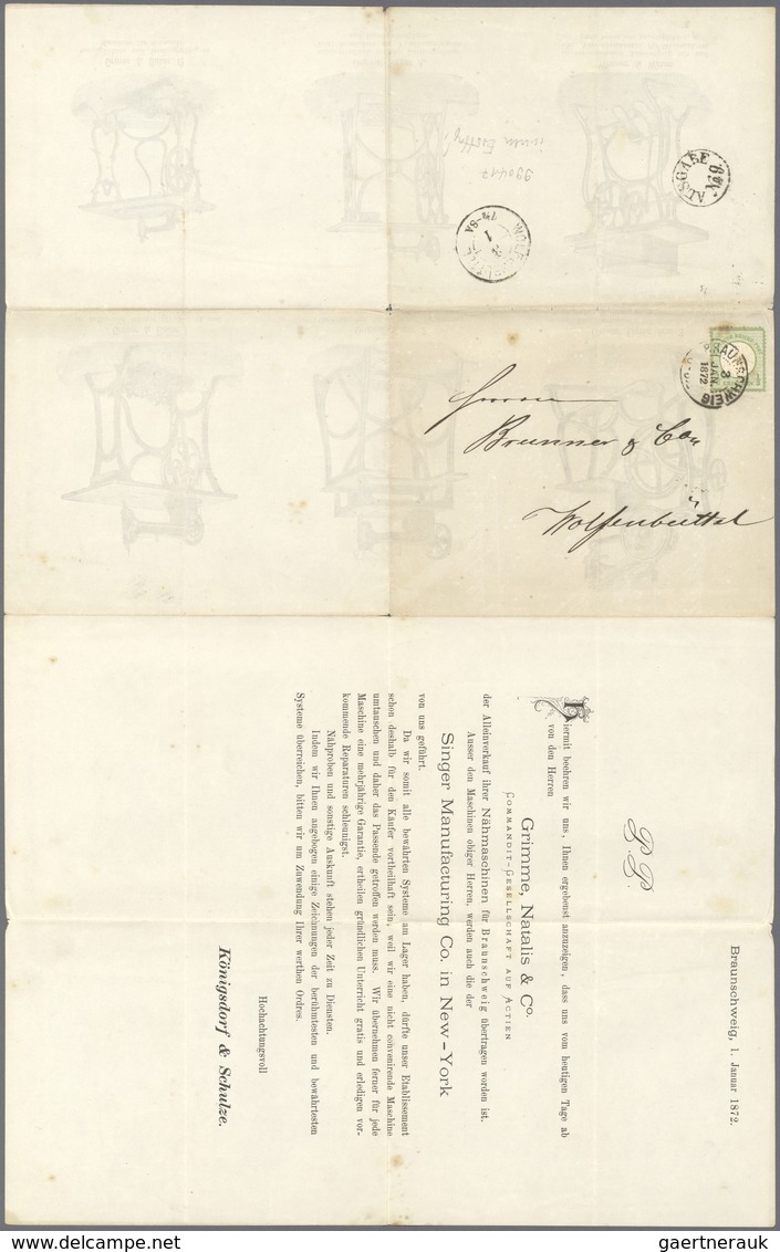 17801 Deutsches Reich - Brustschild: 1872, 1/3 Groschen Kleiner Schild Als EF Auf Bebilderter Werbedrucksa - Unused Stamps