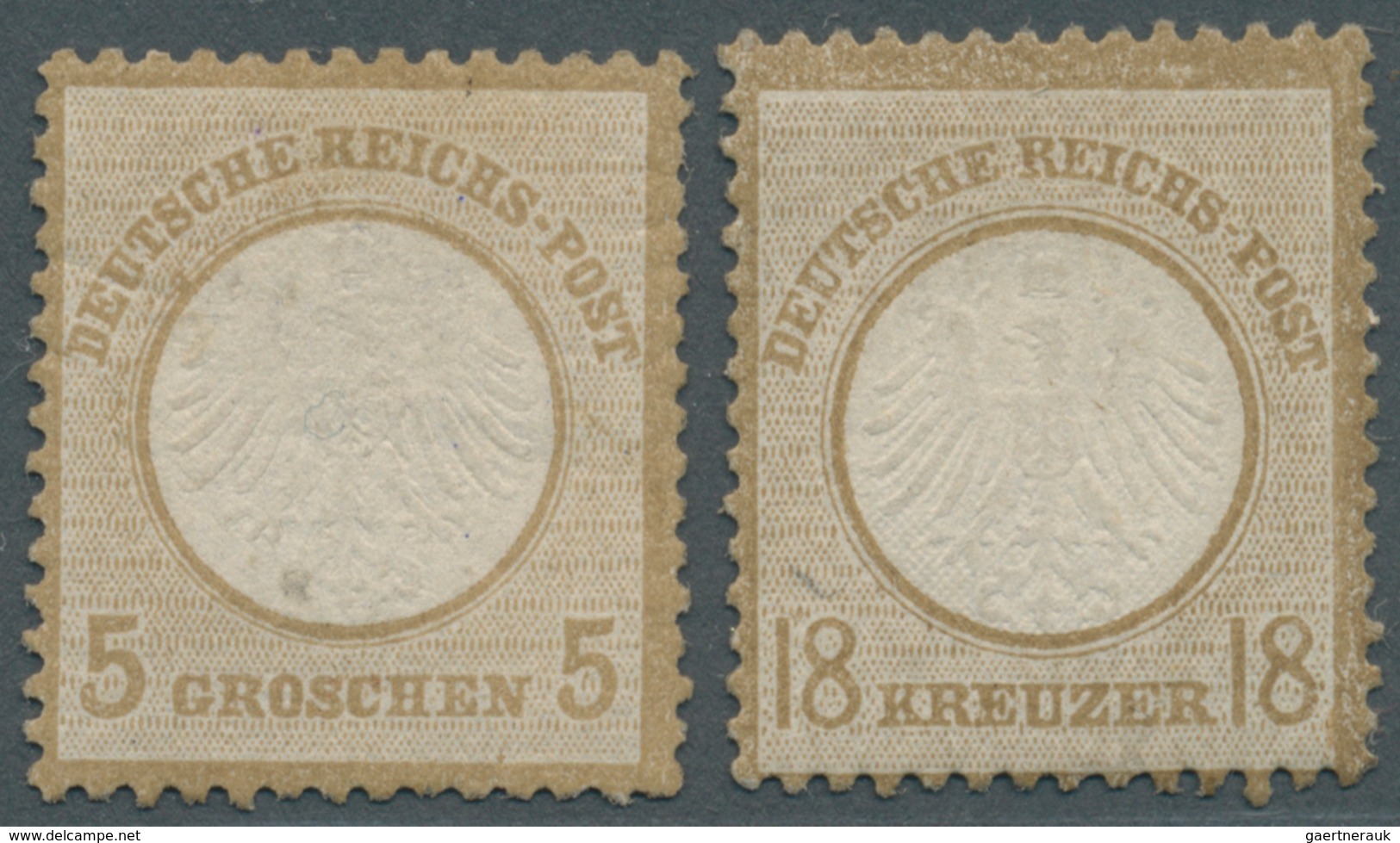 17807 Deutsches Reich - Brustschild: 1872, 5 Gr. Und 18 Kreuzer Kleiner Schild, Ungebraucht Mit Falz (nach - Ungebraucht