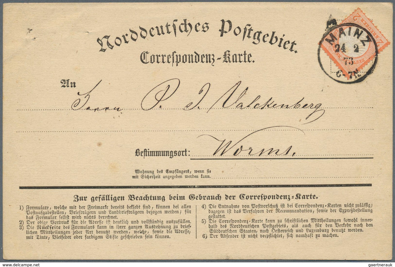 17813 Deutsches Reich - Brustschild: 1872, 2 Kr. Kleiner Schild Ziegelrot Als Einzelfrankatur Auf NDP - Co - Unused Stamps