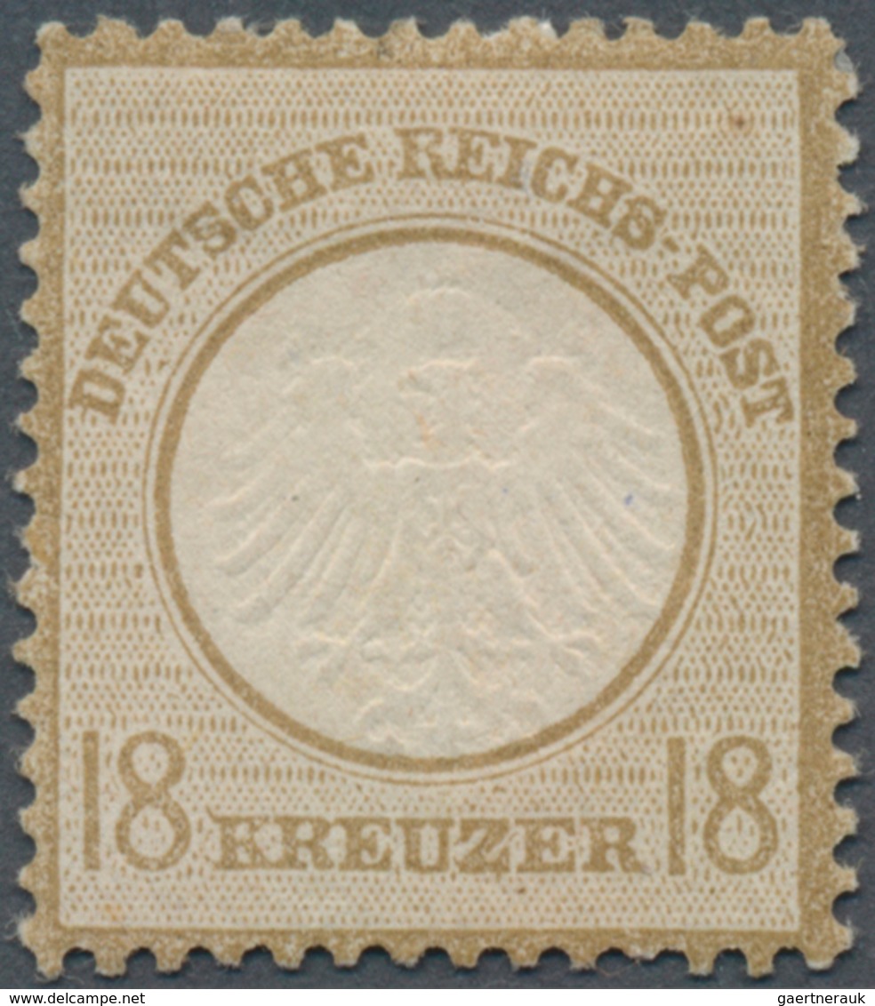 17817 Deutsches Reich - Brustschild: 1872, 18 Kr. Kleiner Schild, Farbfrisch Und Gut Gezähnt, Tadellos Ung - Unused Stamps