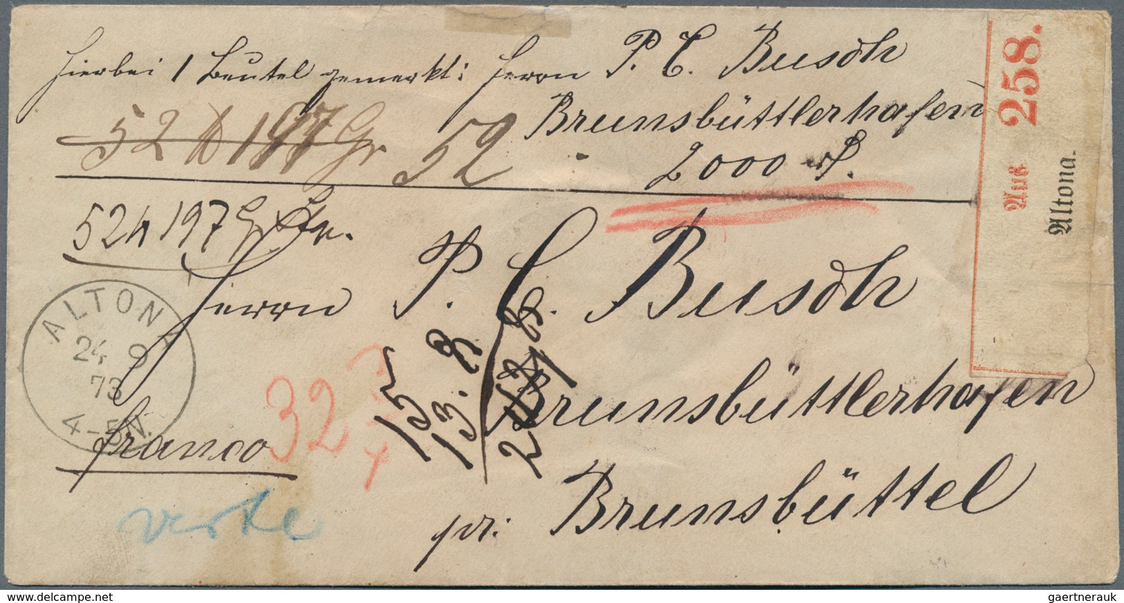 17822 Deutsches Reich - Brustschild: 1872, 1/4 Gr Grauviolett, 2 1/2 Gr Lilabraun U 30 Gr Ultramarin Innen - Unused Stamps