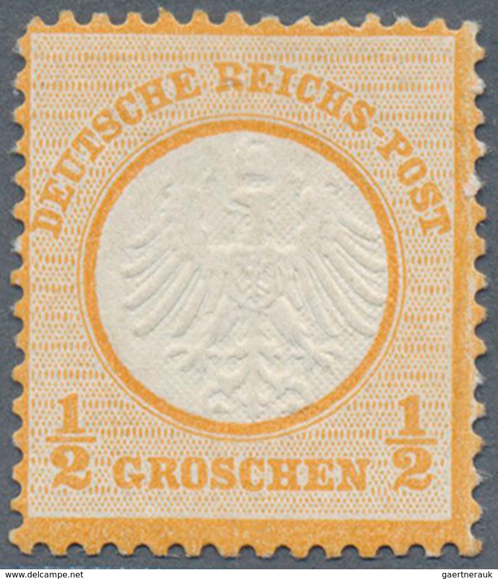 17823 Deutsches Reich - Brustschild: 1872, ½Gr Kleiner Schild, Ungebraucht, Signiert Pfenninger, Ungebrauc - Unused Stamps