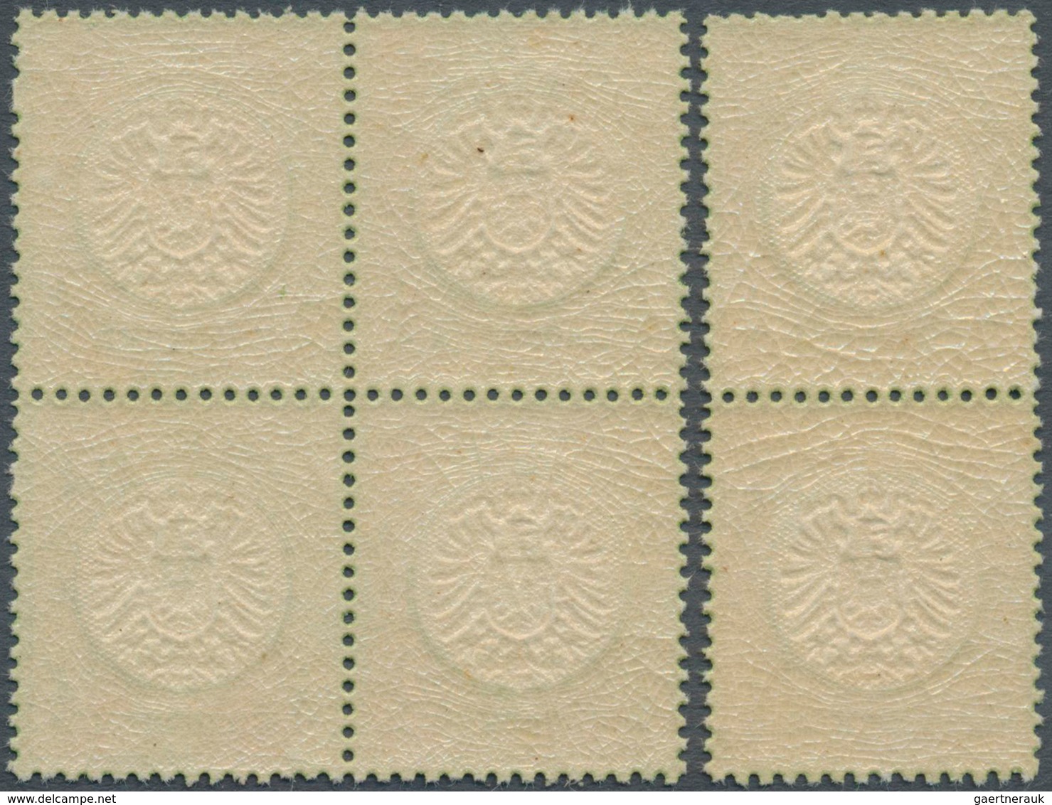 17829 Deutsches Reich - Brustschild: 1872, Großer Schild 1/3 Gr. Grün Im Viererblock Bzw. Senkr. Paar Farb - Unused Stamps