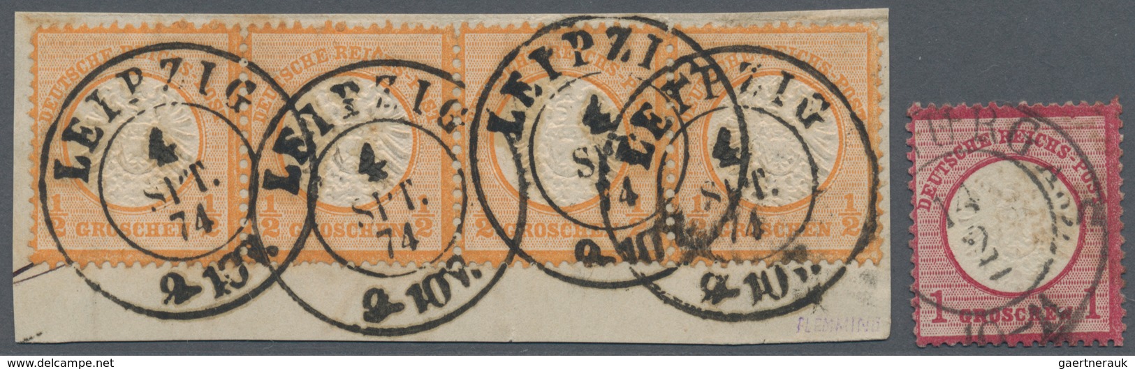 17834 Deutsches Reich - Brustschild: 1872, 1/2 Groschen Großer Schild Im Waager. 4er-Streifen Auf Briefstü - Unused Stamps