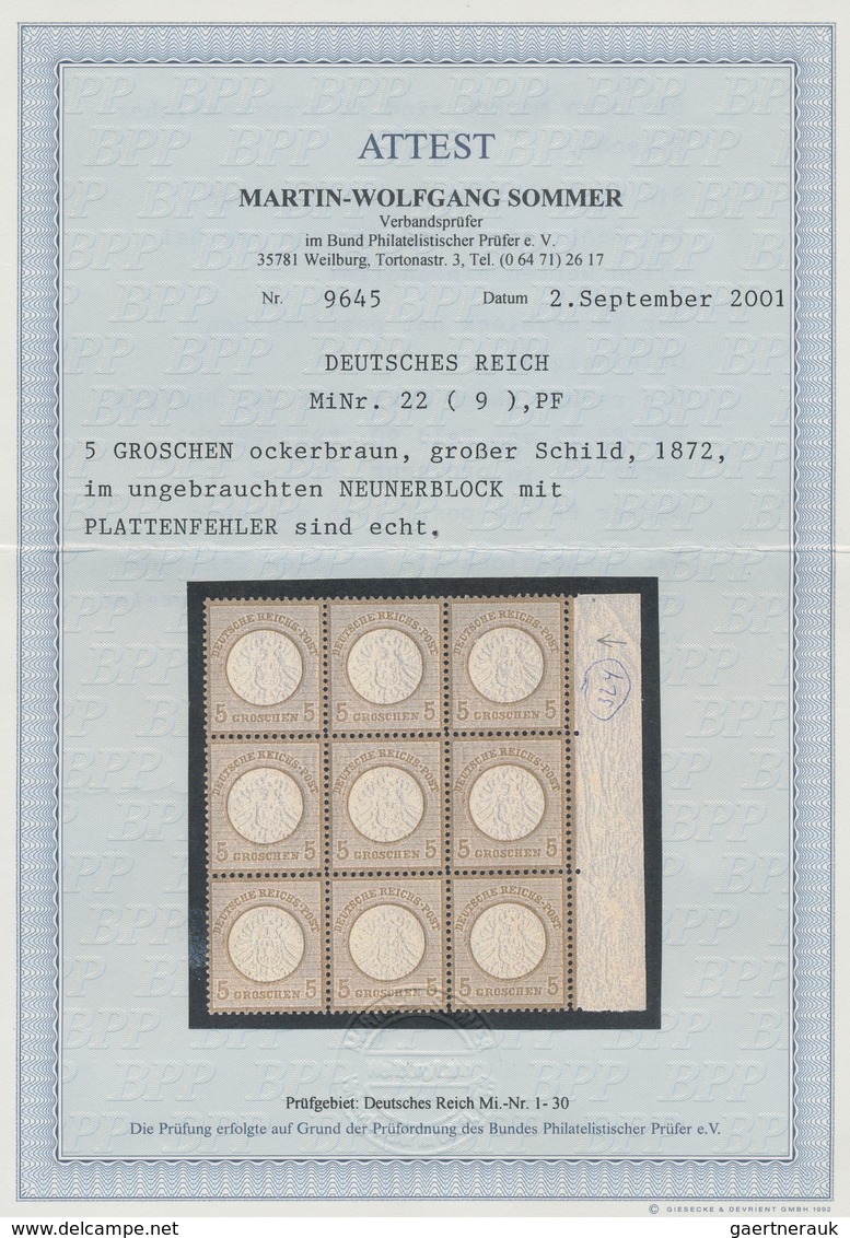 17849 Deutsches Reich - Brustschild: 1872, 5 Groschen Zentriertes Luxusstück Mit Plattenfehler "Kreis Unte - Unused Stamps
